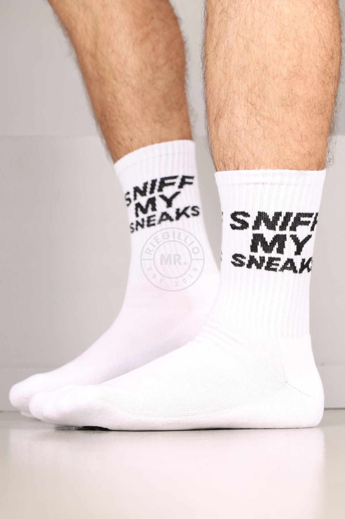 SNKRFTSH SNIFF MY SNEAKS Socks at MR. Riegillio