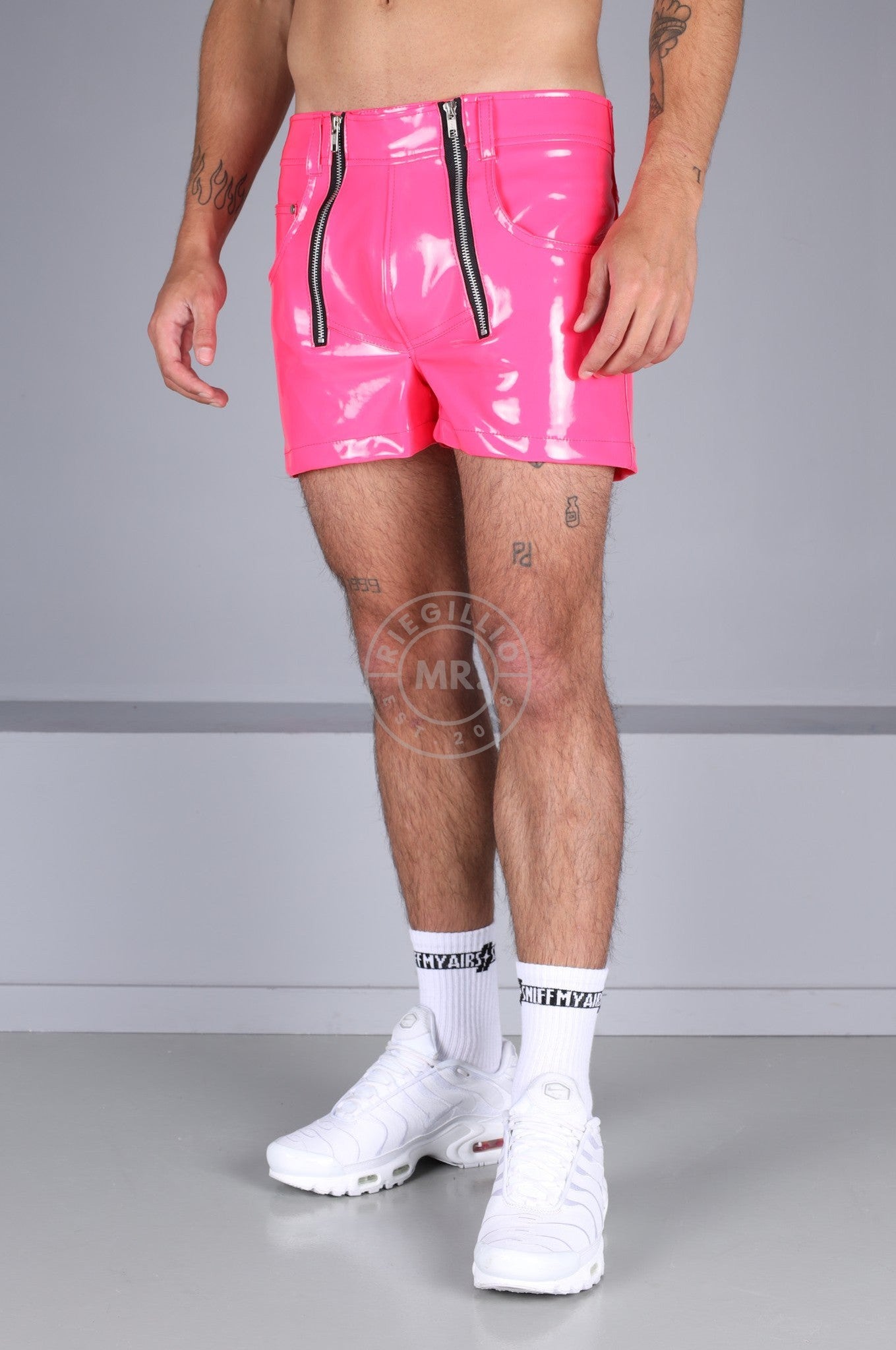 Pink Heavy PVC Mini Short