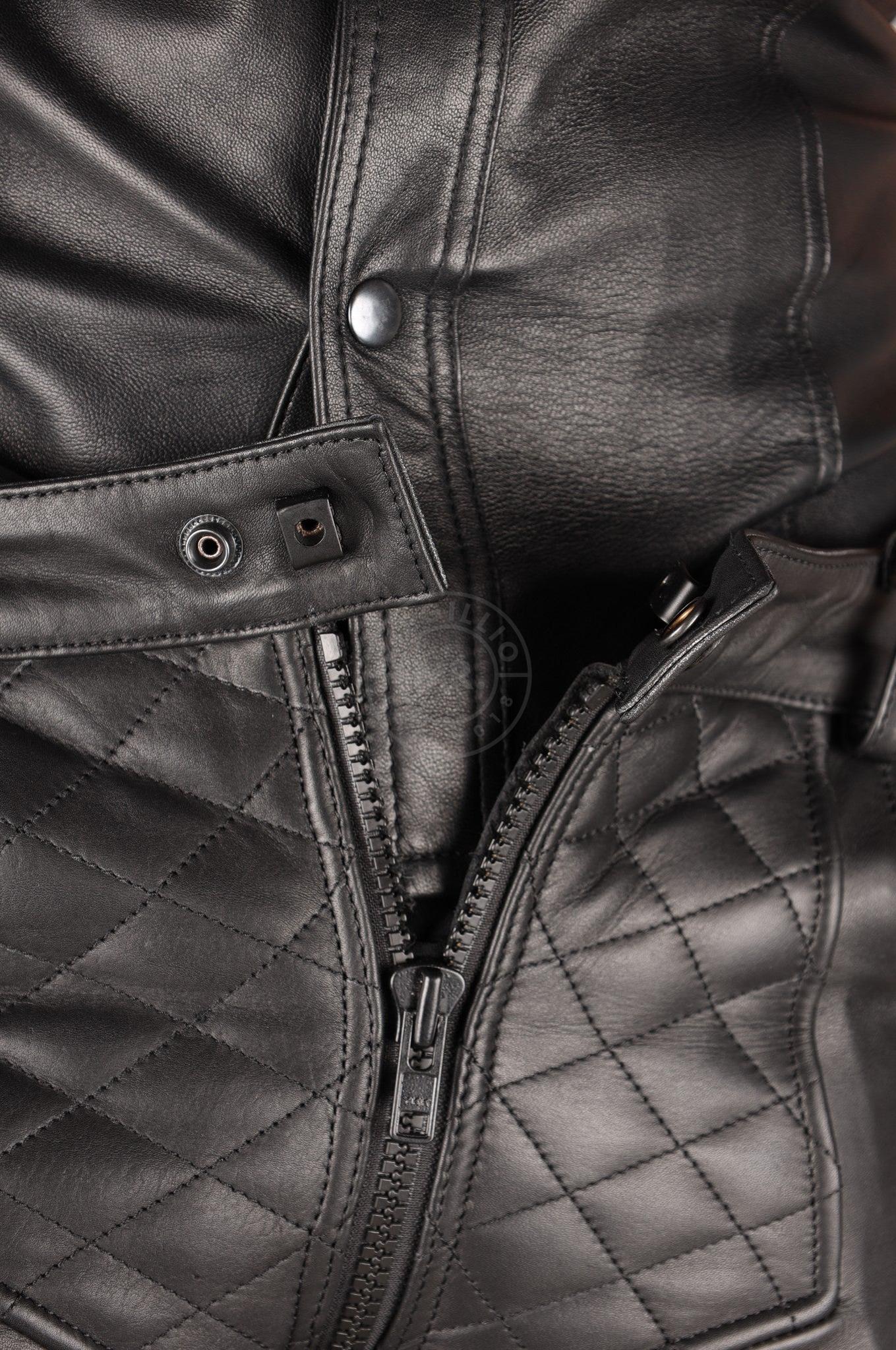 Padded Thru Zip 5 Pocket Pants - Black at MR. Riegillio