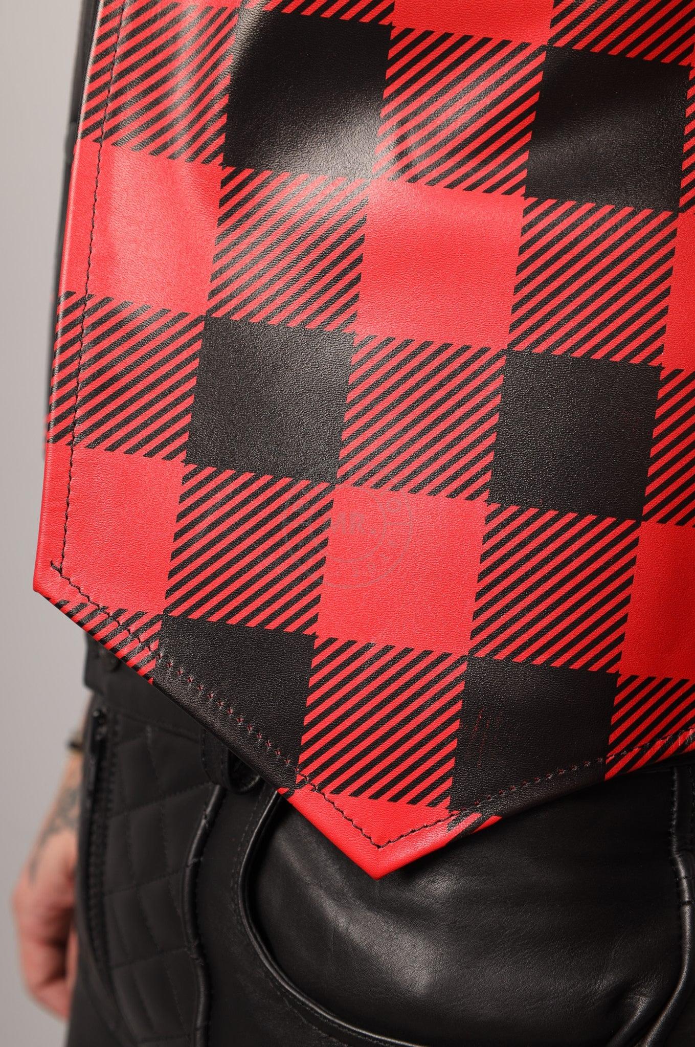 Leather Flannel Waistcoat - Red at MR. Riegillio
