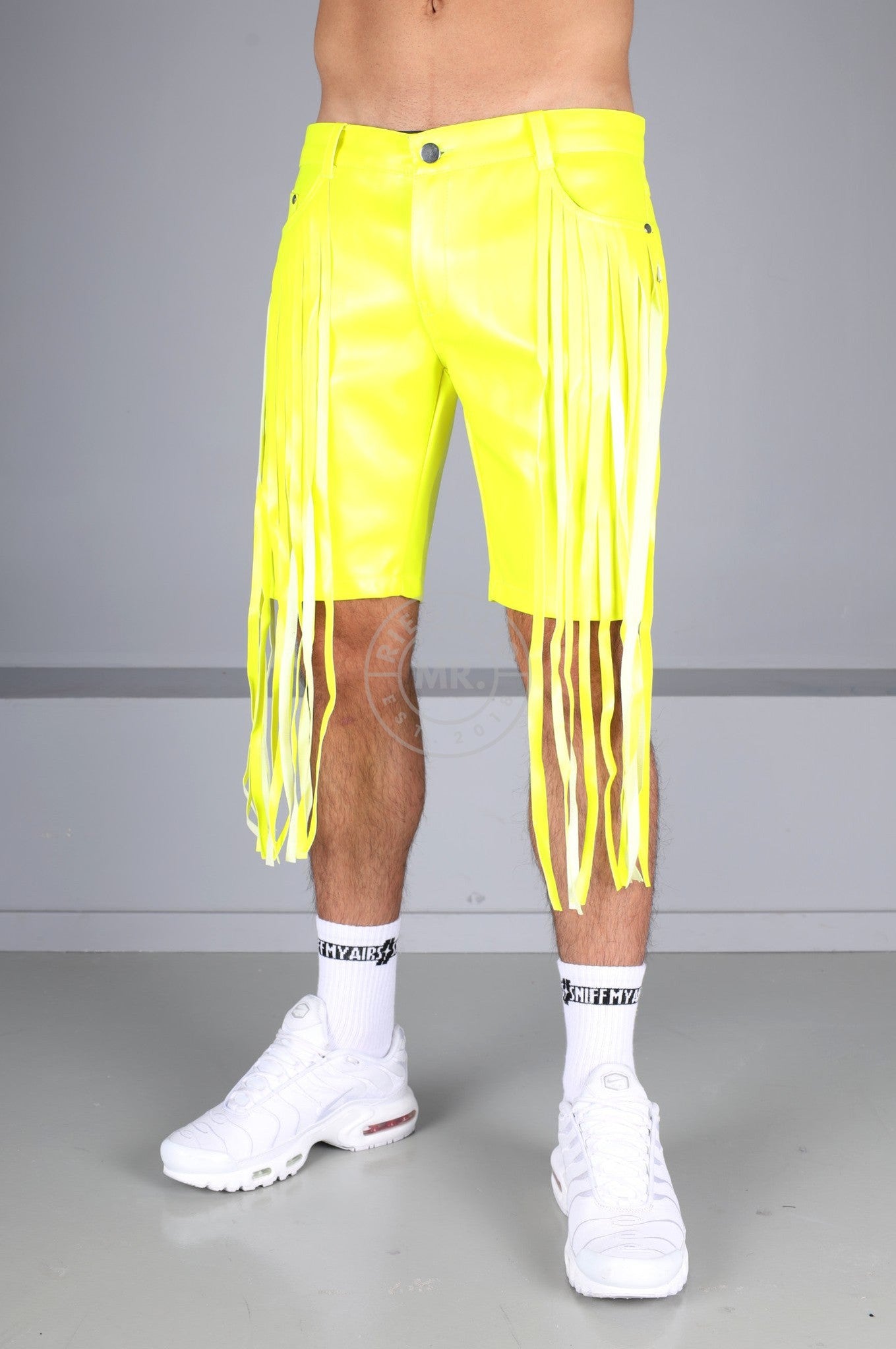 MR. Fringe Pocket Short - Neon Yellow at MR. Riegillio