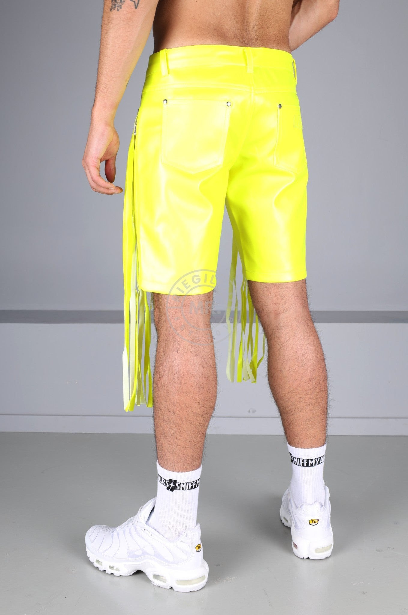 MR. Fringe Pocket Short - Neon Yellow at MR. Riegillio