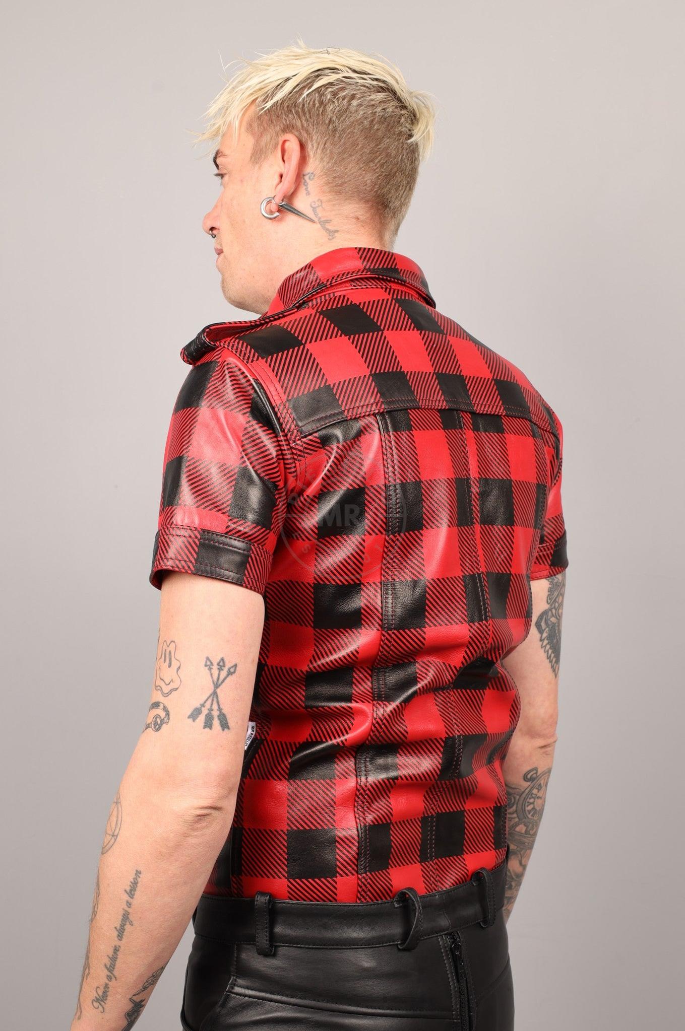 Red Flannel Leather Shirt at MR. Riegillio