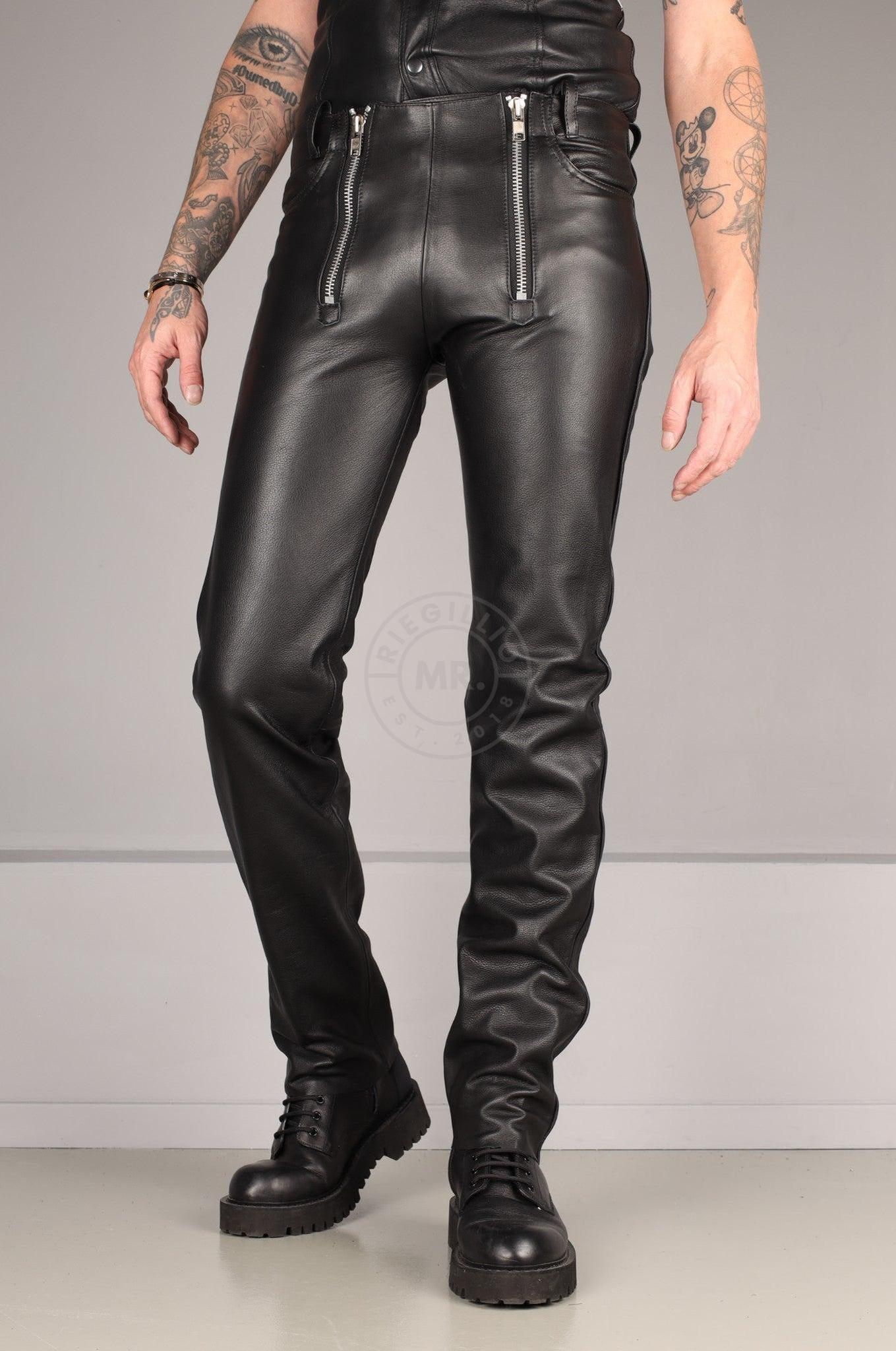 Leather Double Zip Pants at MR. Riegillio