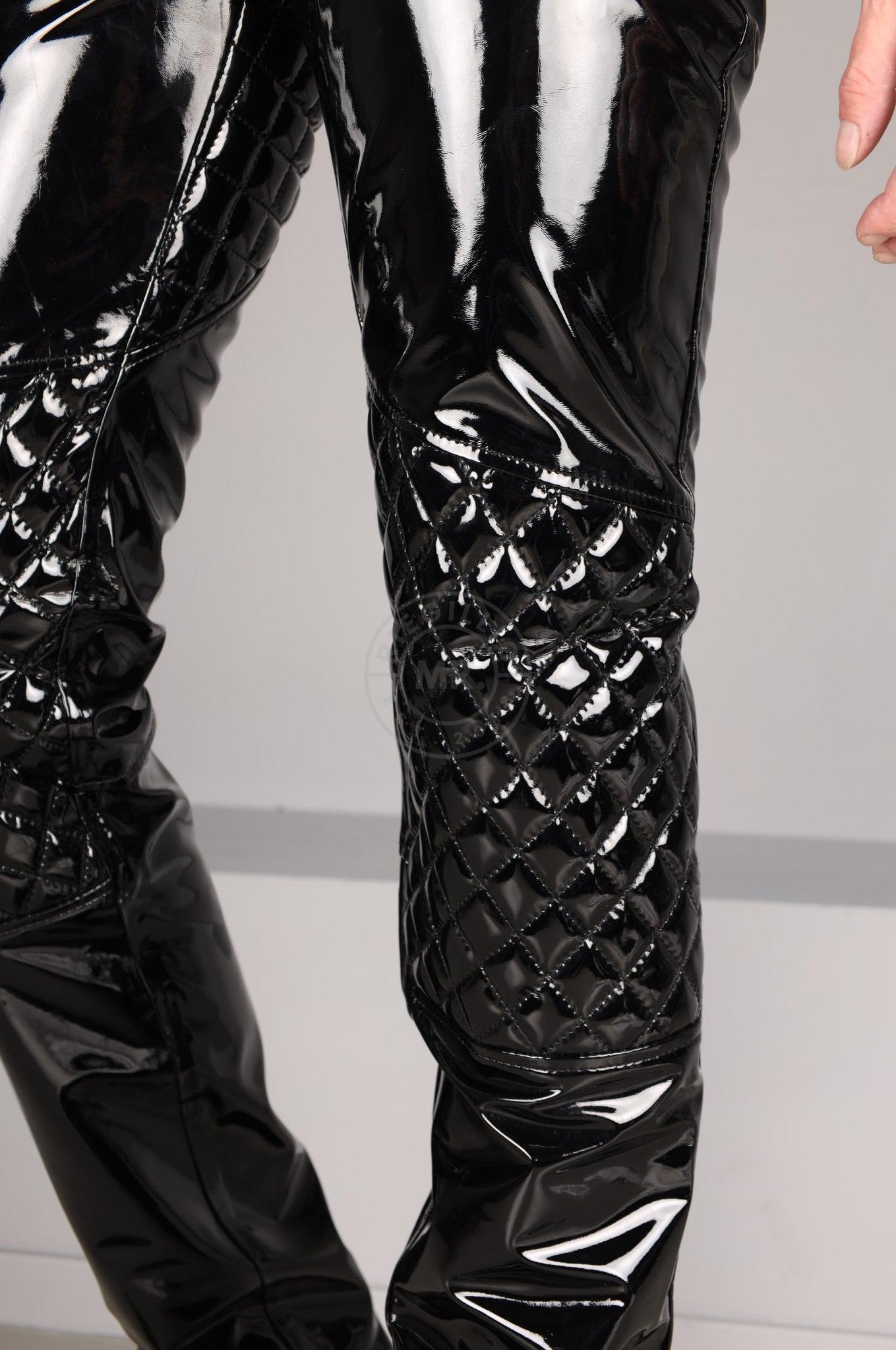 Padded PVC Pants - Thru Zip - Black Piping at MR. Riegillio