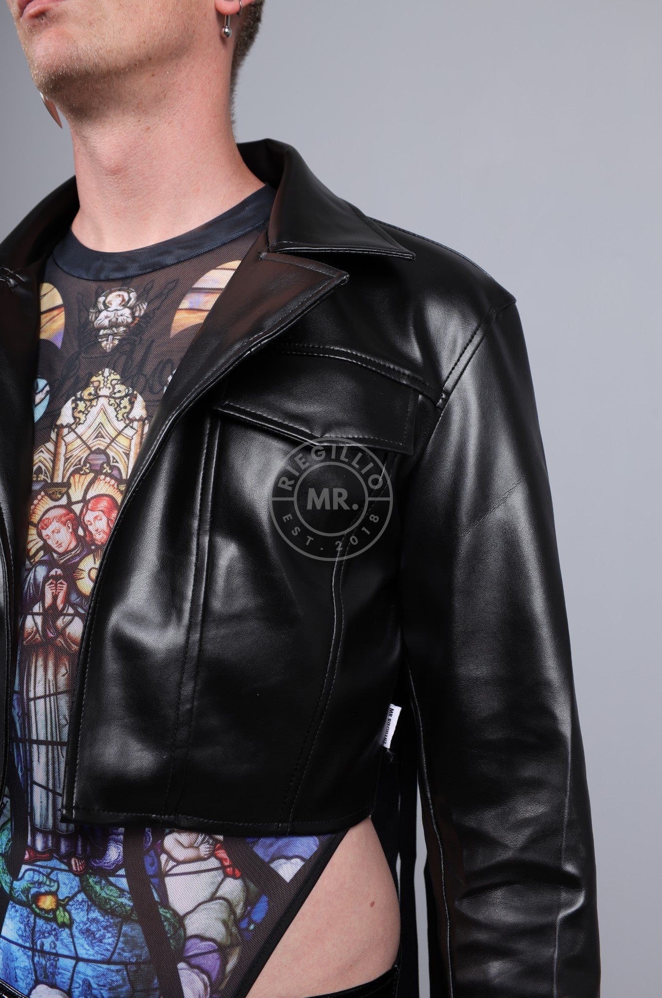 MR. Cropped Fringe Jacket - Black at MR. Riegillio