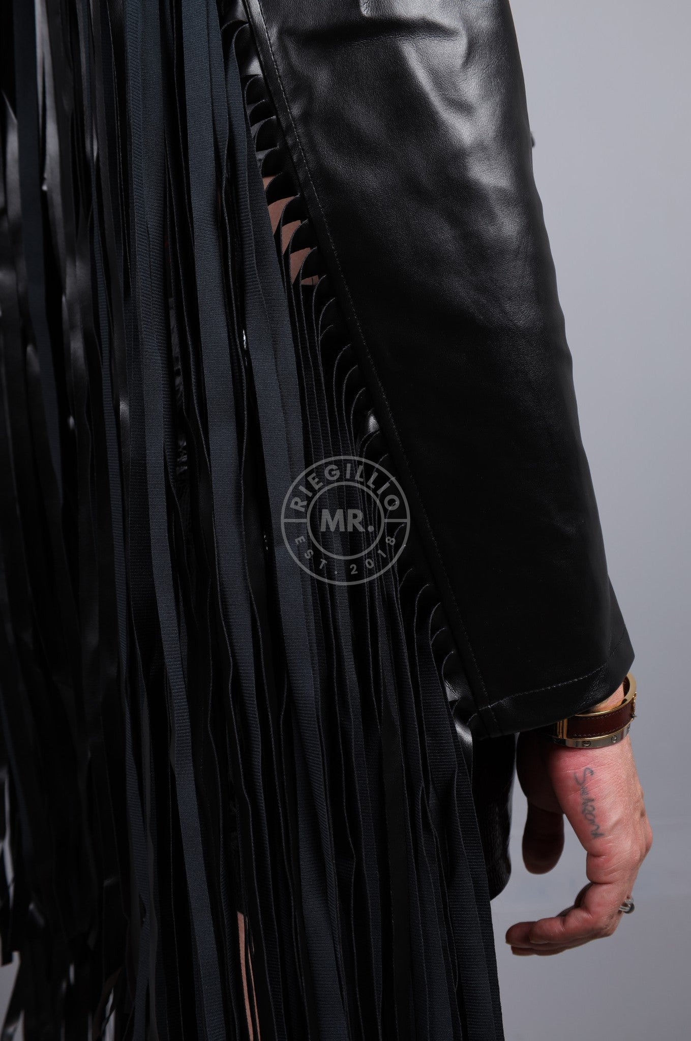MR. Cropped Fringe Jacket - Black at MR. Riegillio