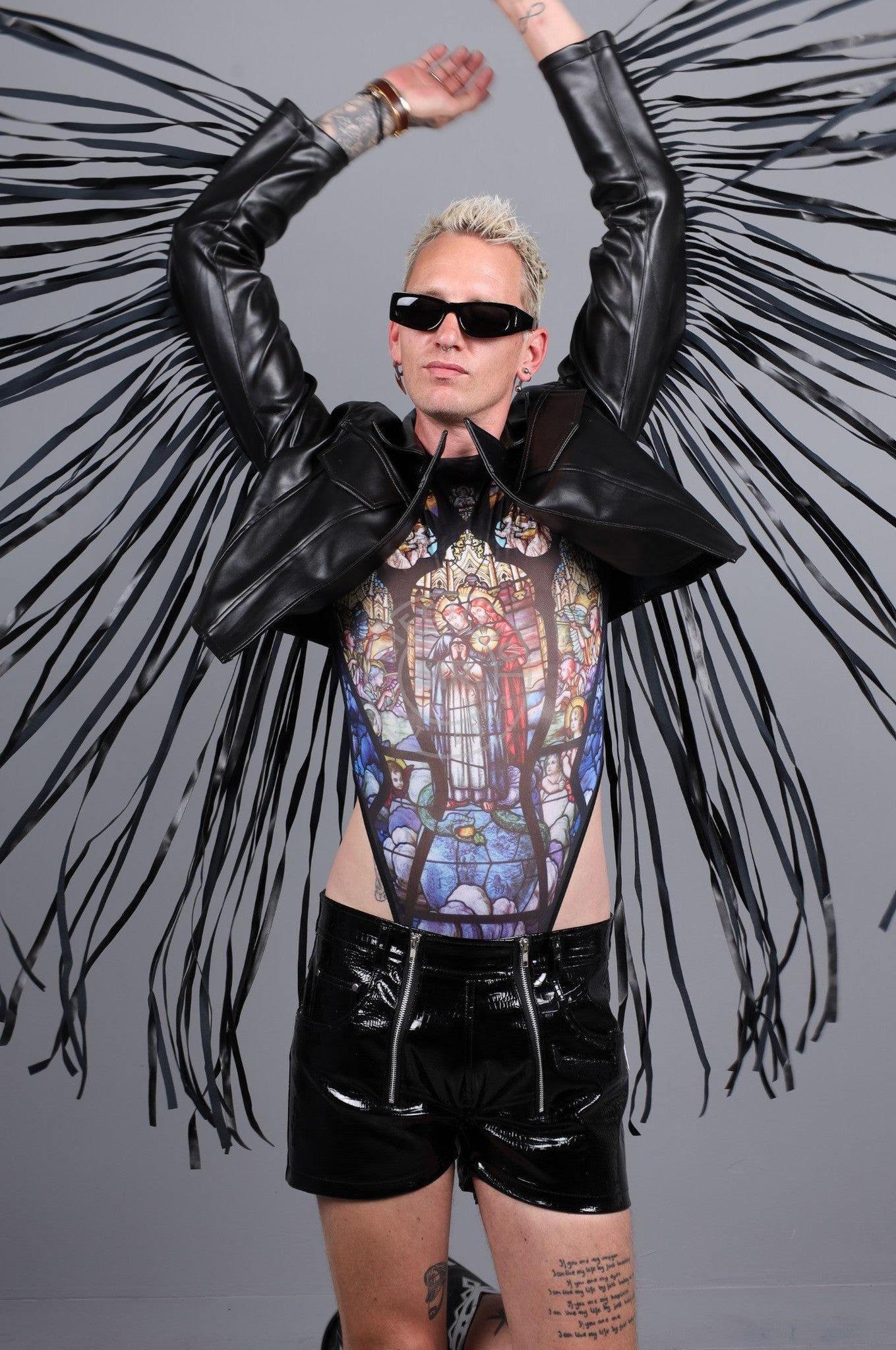 MR. Cropped Fringe Jacket - Black at MR. Riegillio