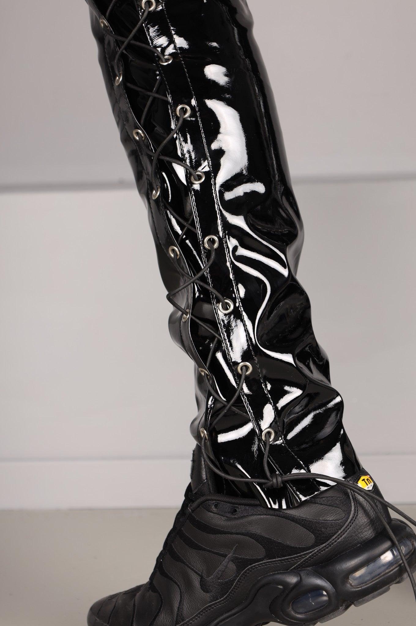 PVC Lace Up Pants at MR. Riegillio