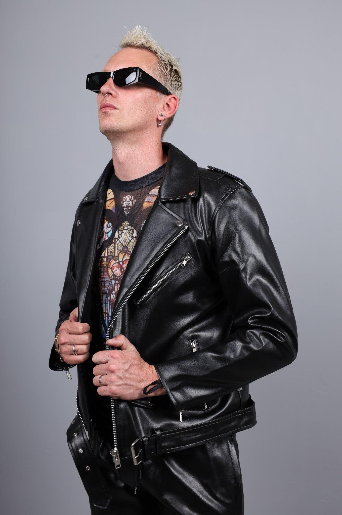 MR. Plain Brando Jacket - Black at MR. Riegillio