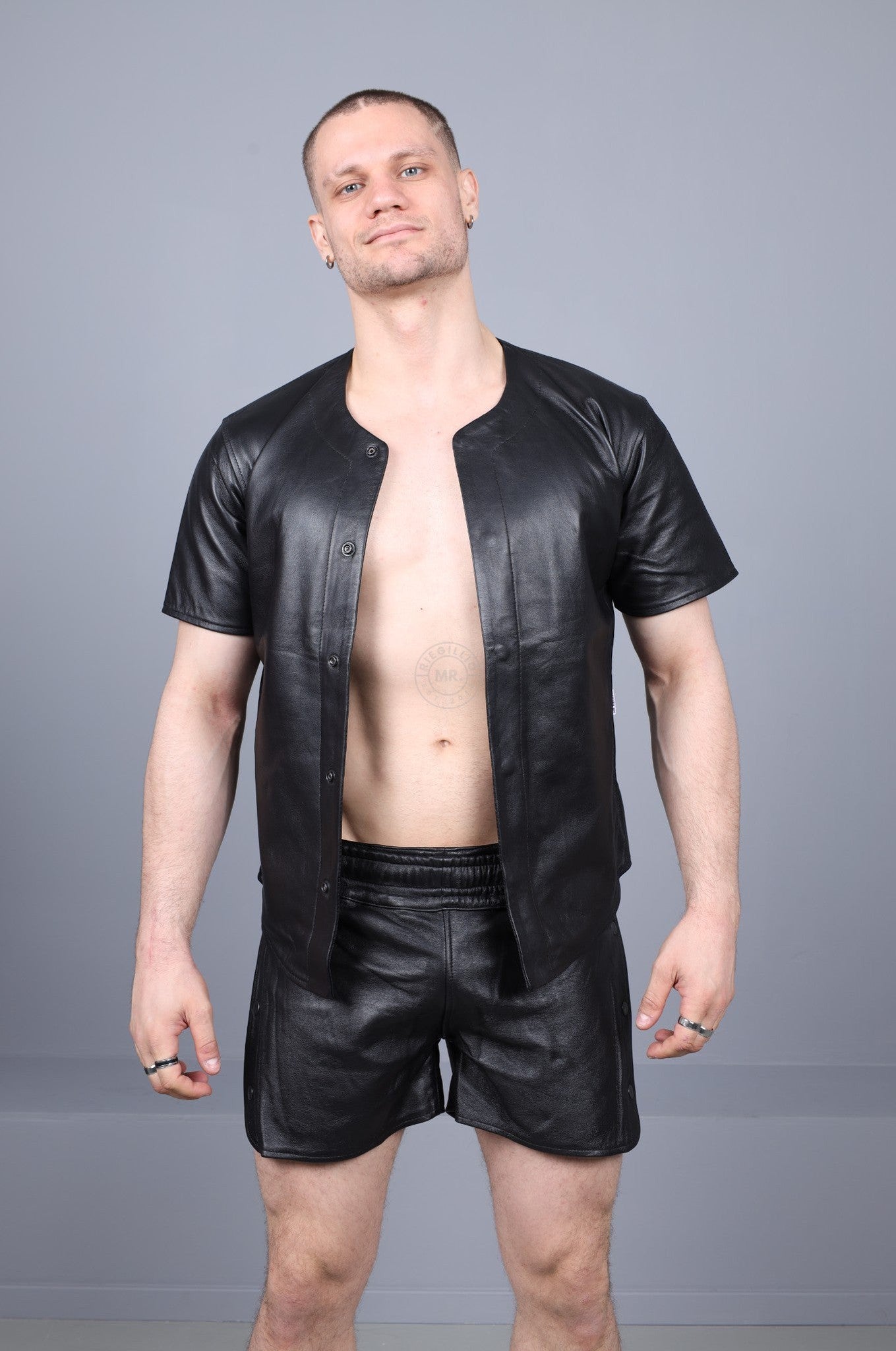 Black Leather Jersey at MR. Riegillio