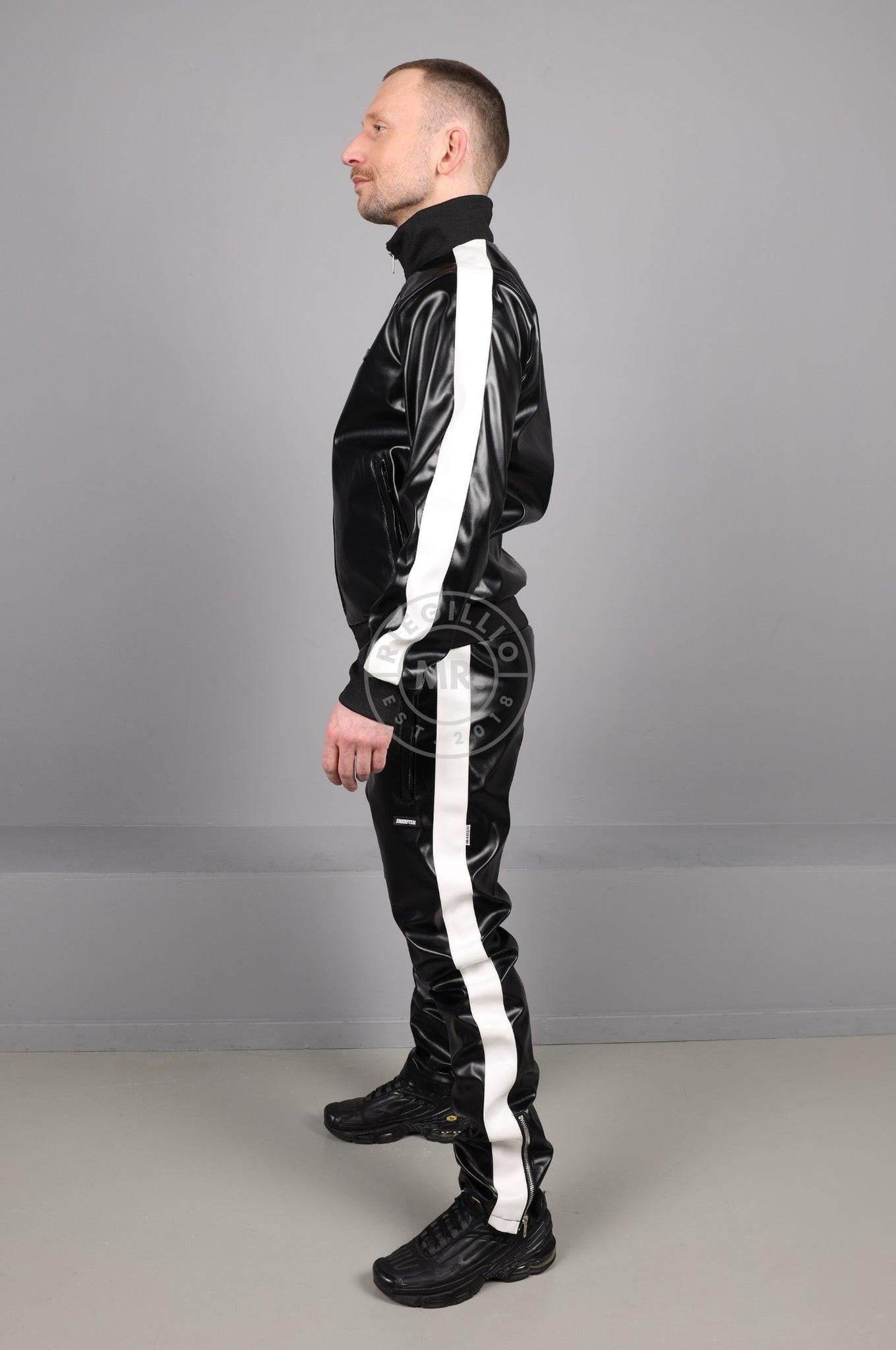 MR. X SNKRFTSH Tracksuit Jacket - White Stripe at MR. Riegillio