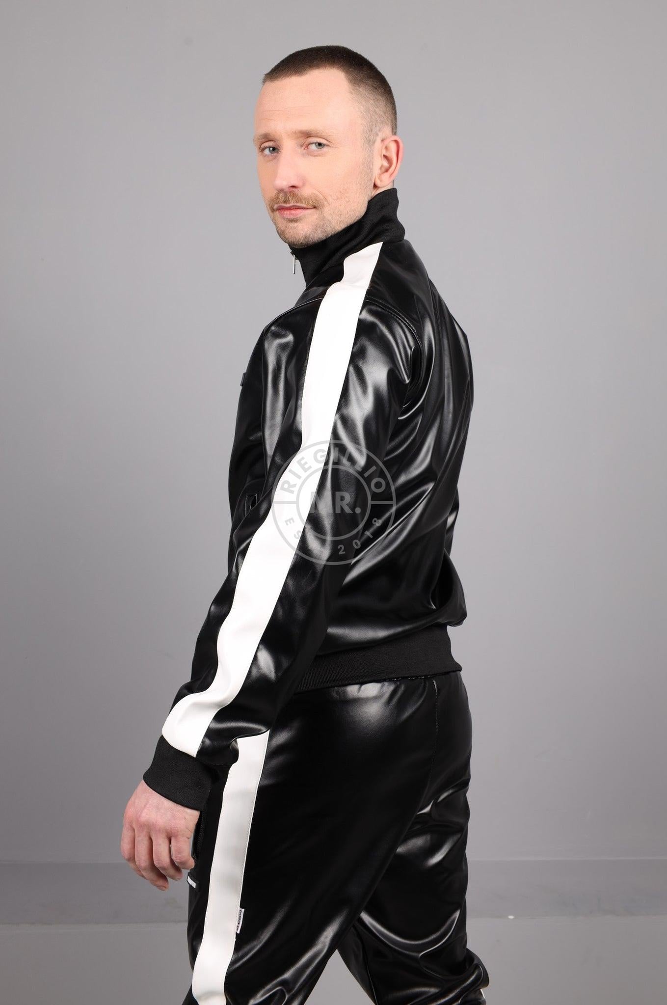 MR. X SNKRFTSH Tracksuit Jacket - White Stripe at MR. Riegillio