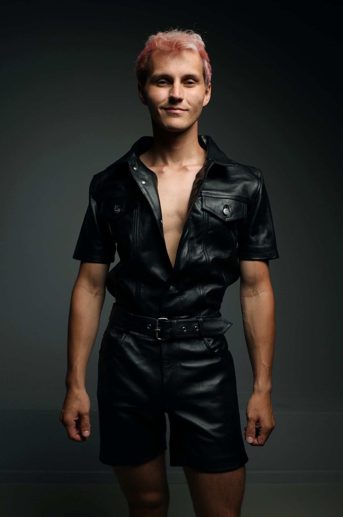 Black Leather Body - Trucker