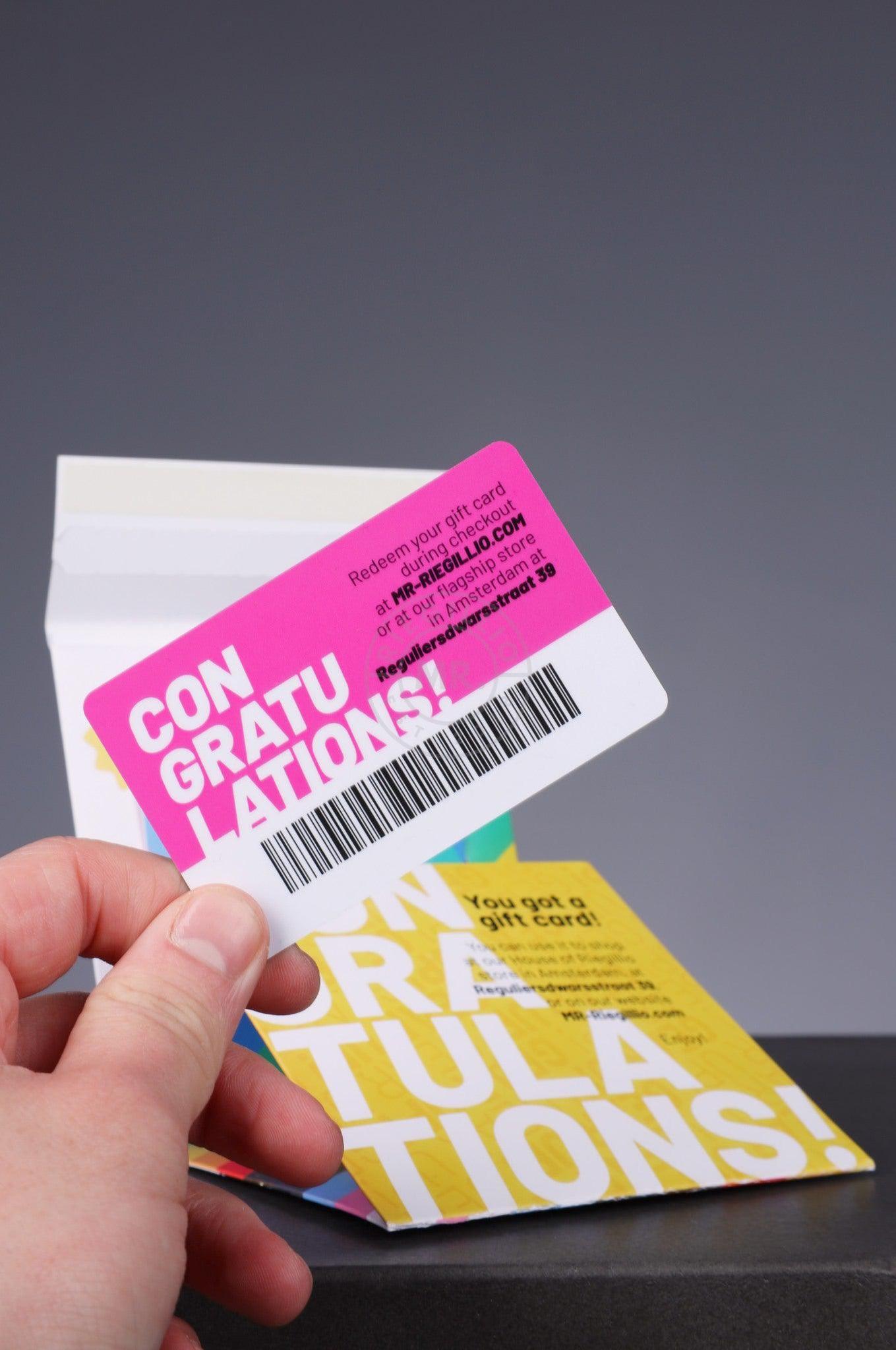 Printed Gift Card at MR. Riegillio