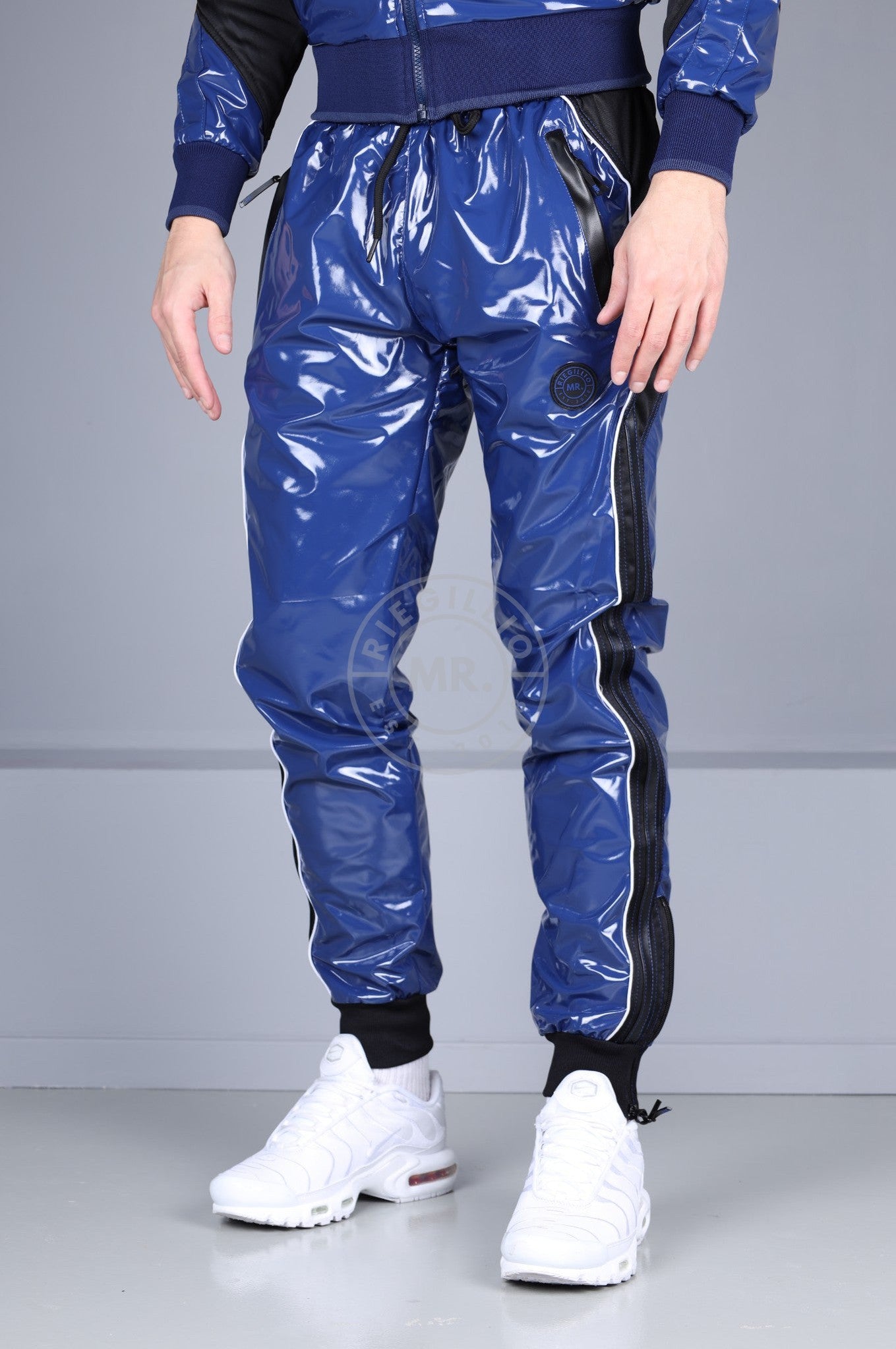 PVC 24 Tracksuit Pants - Blue at MR. Riegillio