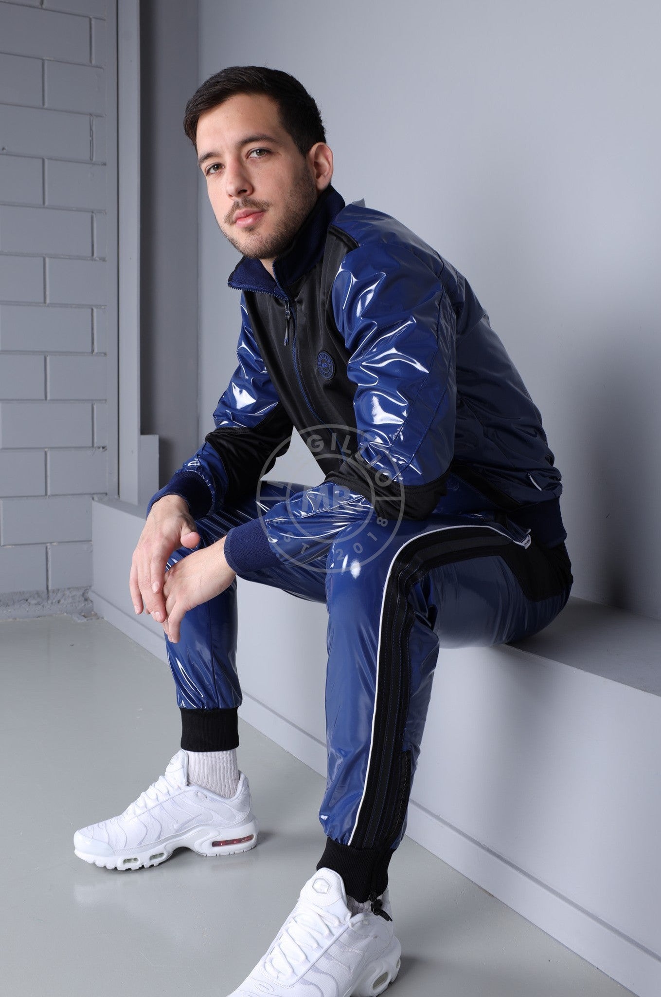 PVC 24 Tracksuit Pants - Blue at MR. Riegillio