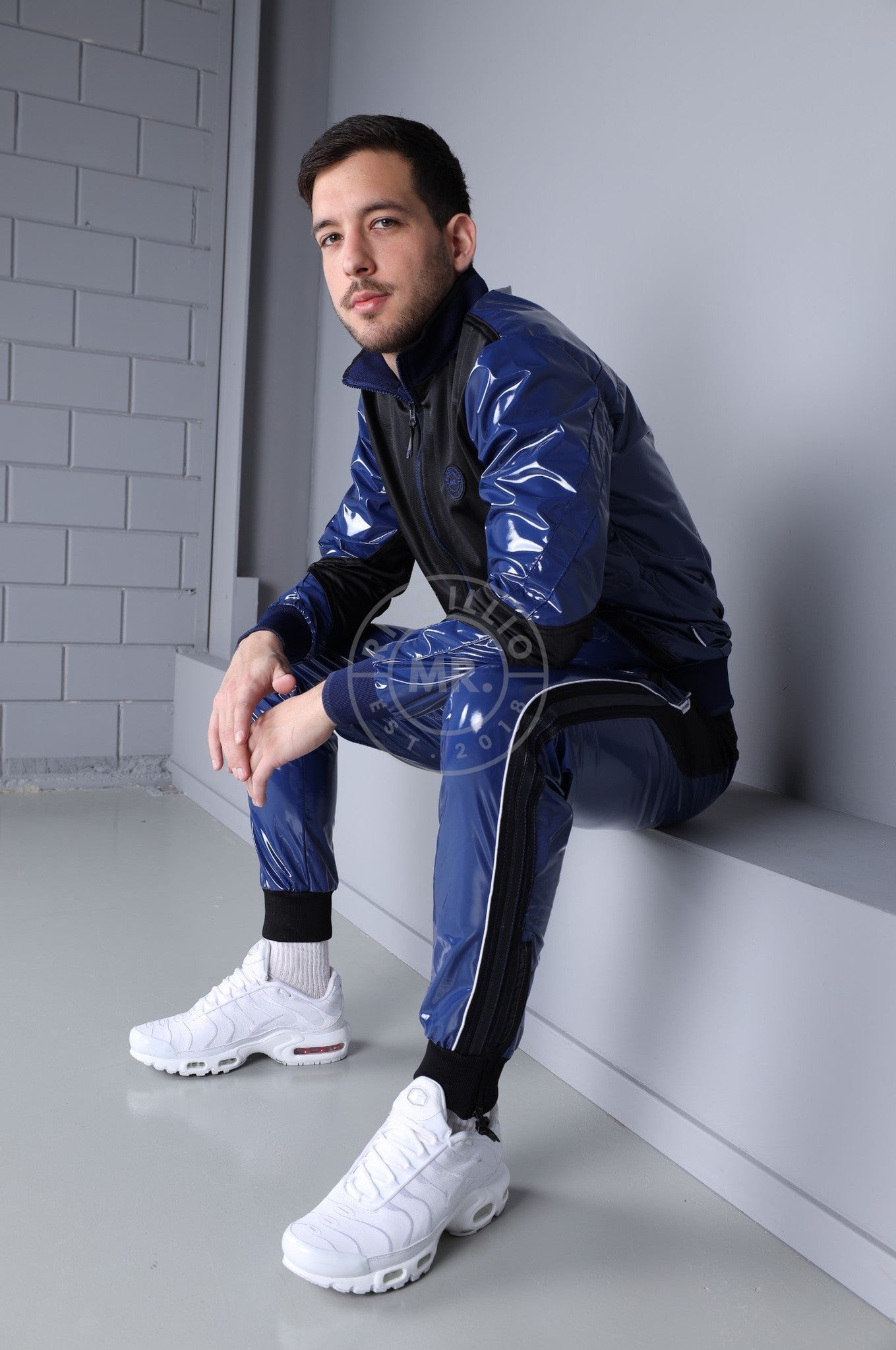 PVC 24 Tracksuit Jacket - Blue-at MR. Riegillio