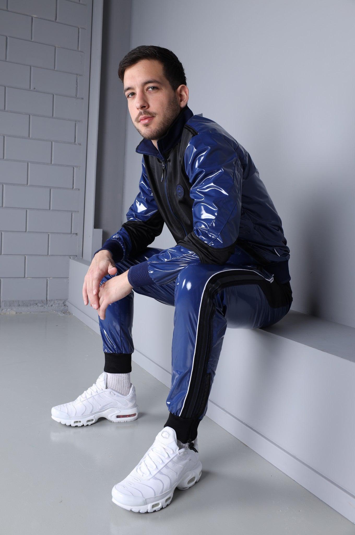 PVC 24 Tracksuit Jacket - Blue at MR. Riegillio