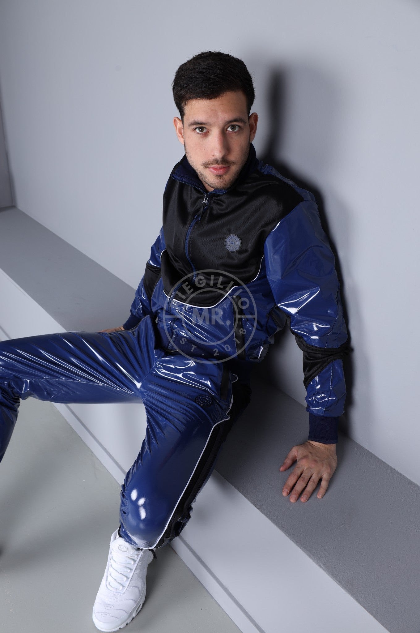 PVC 24 Tracksuit Jacket - Blue at MR. Riegillio