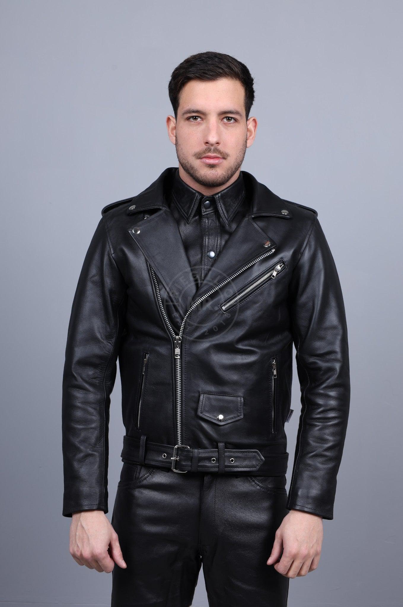 Leather Brando Jacket - Black at MR. Riegillio