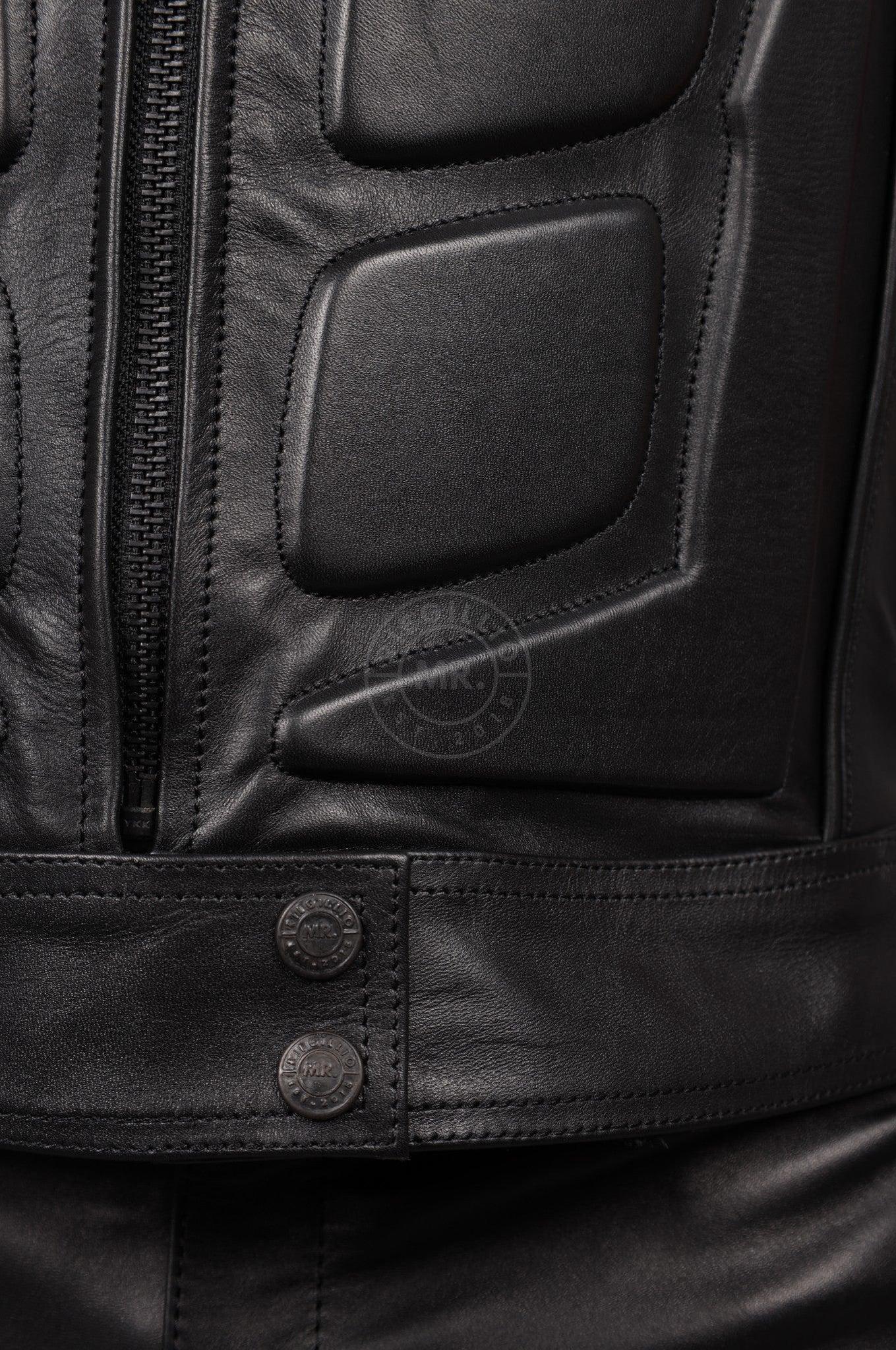 Black Leather Bullet Vest at MR. Riegillio