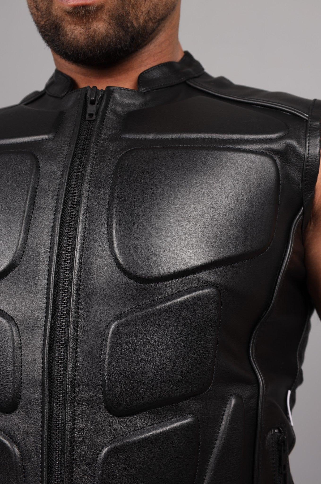 Black Leather Bullet Vest at MR. Riegillio