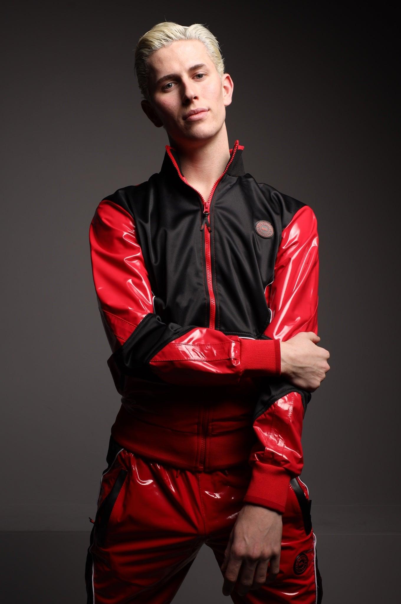 PVC 24 Tracksuit Jacket - Red at MR. Riegillio