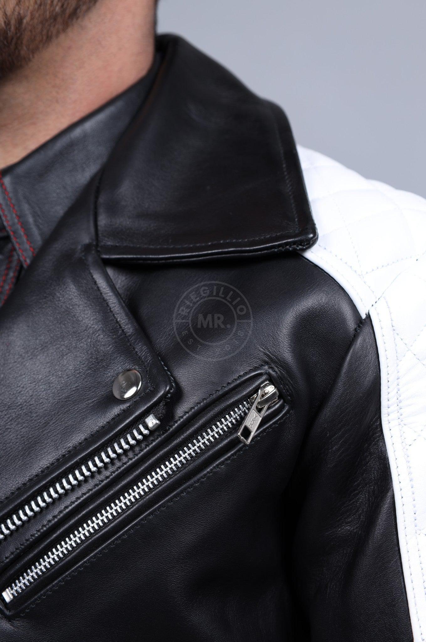 Leather Brando Jacket - White Padding at MR. Riegillio