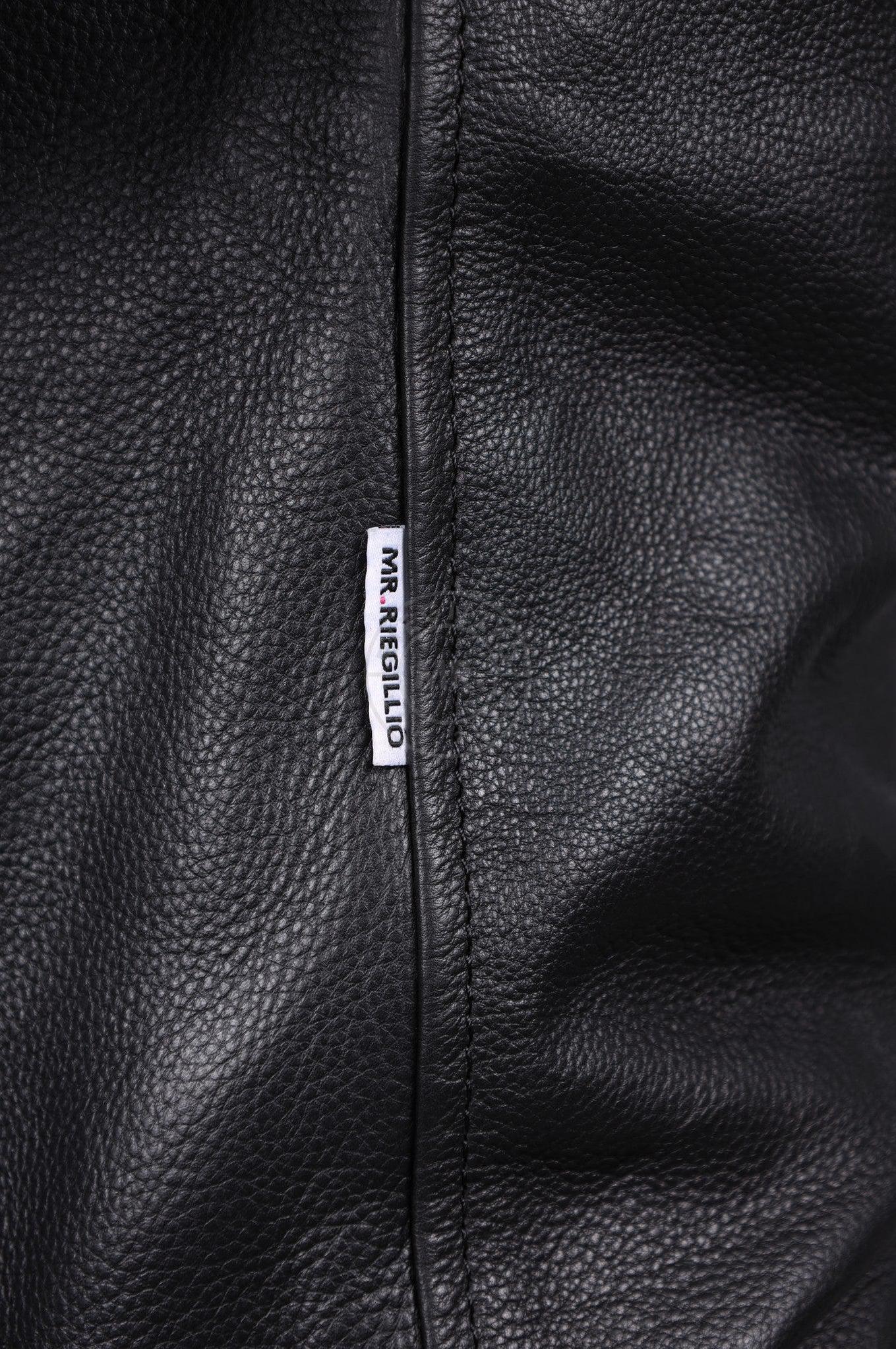 Berlin Black Leather Shirt at MR. Riegillio