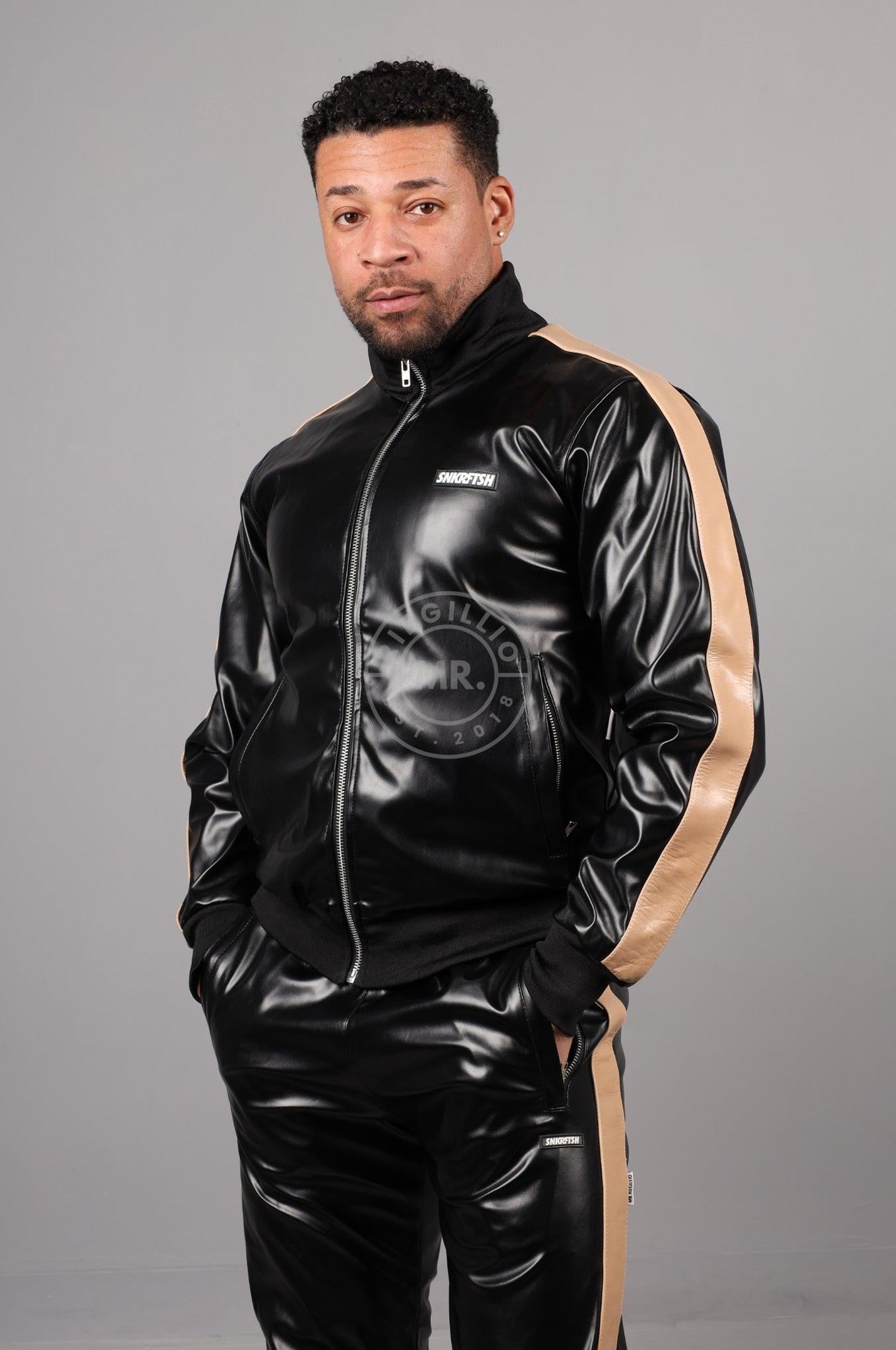 MR. X SNKRFTSH Tracksuit Jacket - Cream Stripe at MR. Riegillio