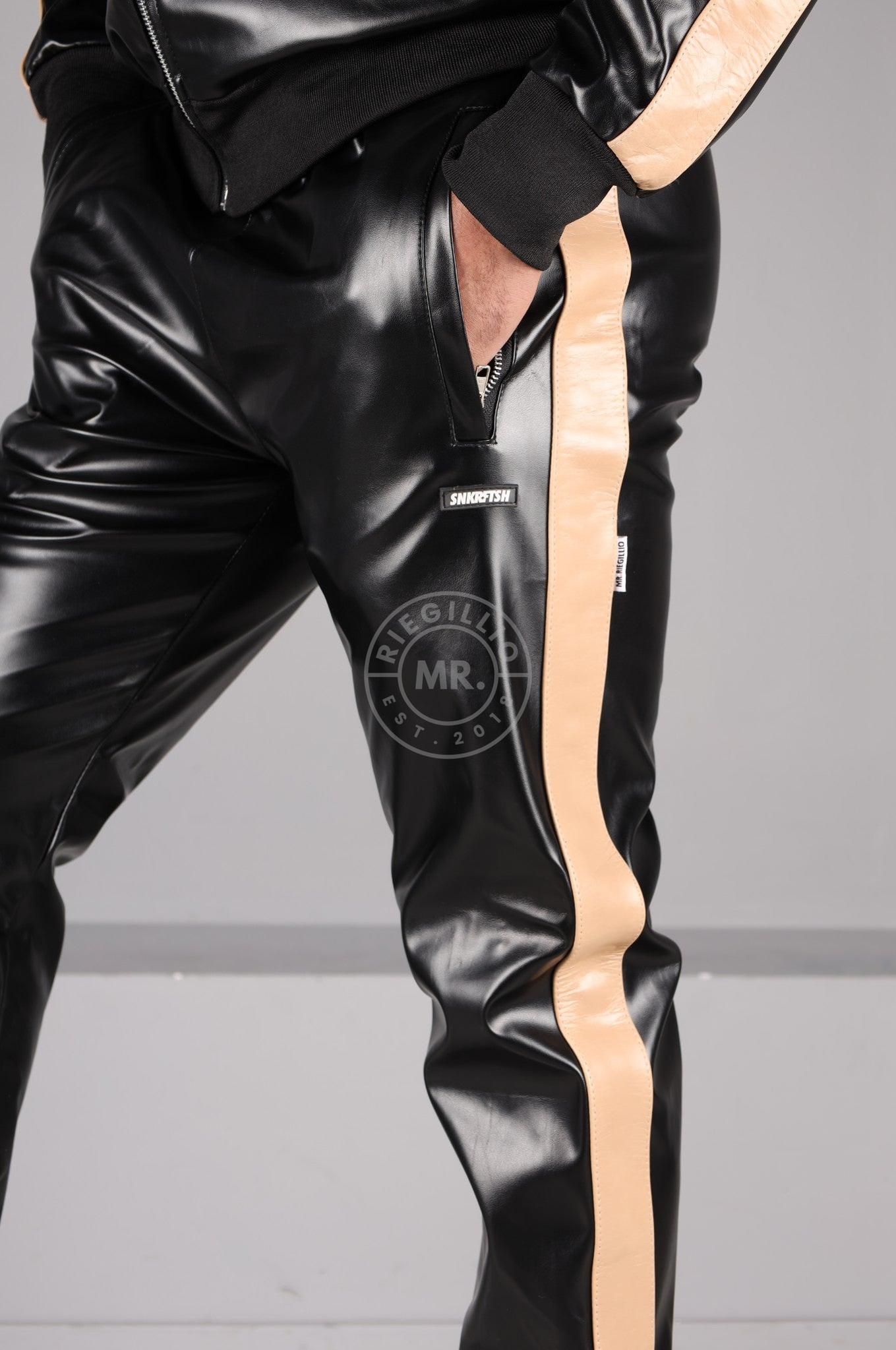 MR. X SNKRFTSH Tracksuit Pants - Cream Stripe at MR. Riegillio