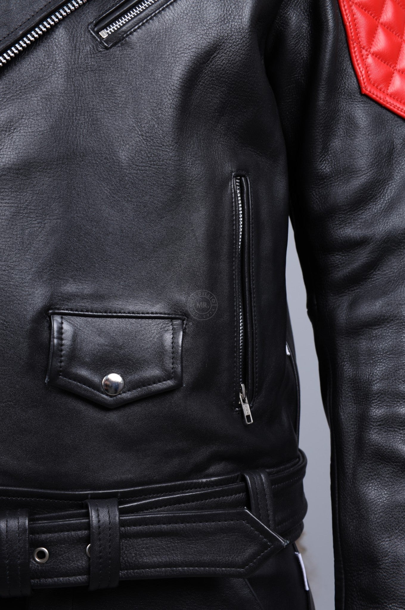 Leather Brando Jacket - Red Padding at MR. Riegillio