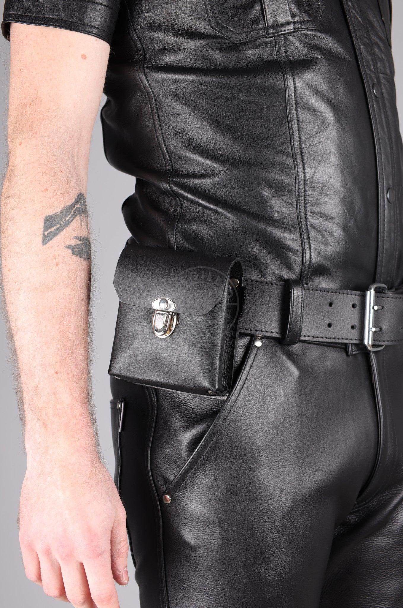 Black Soft Leather Belt Bag - Small at MR. Riegillio
