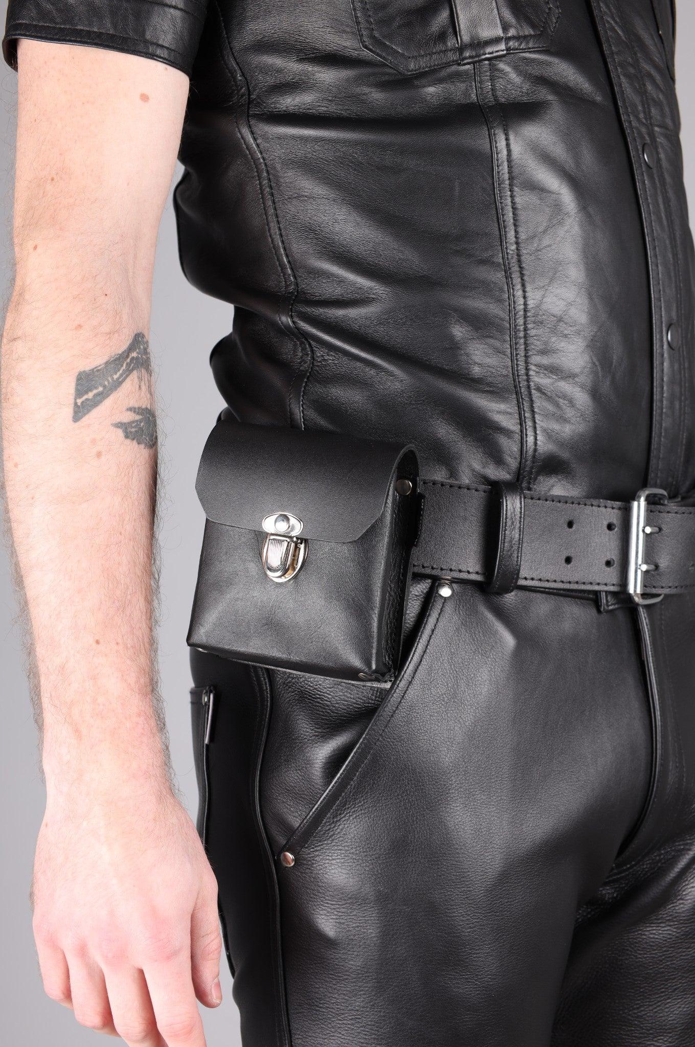 Black Soft Leather Belt Bag - Small at MR. Riegillio