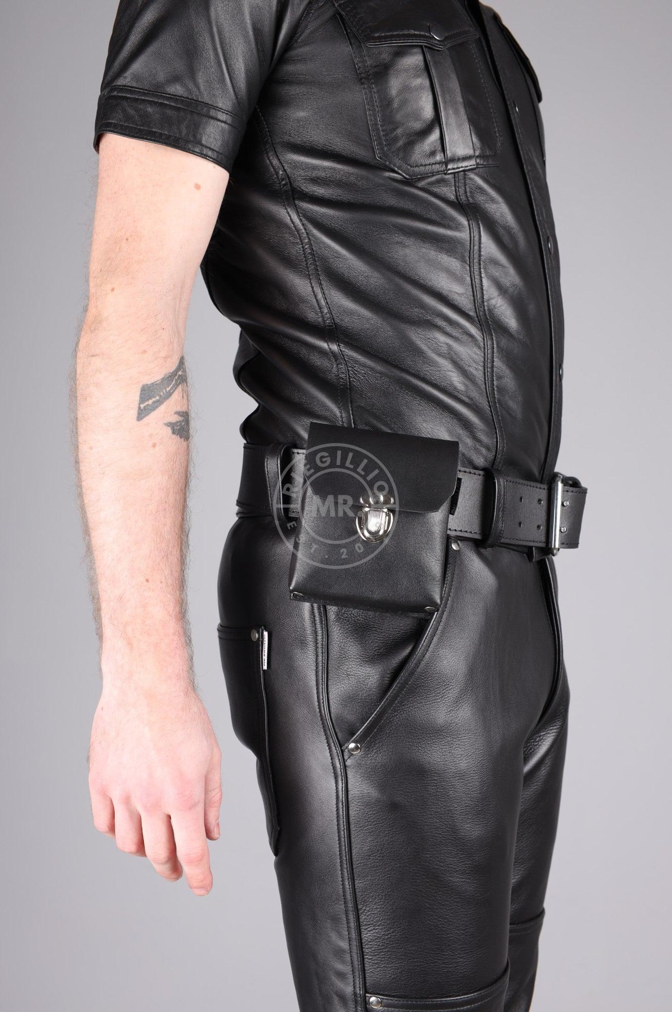 Black Soft Leather Belt Bag - Small at MR. Riegillio