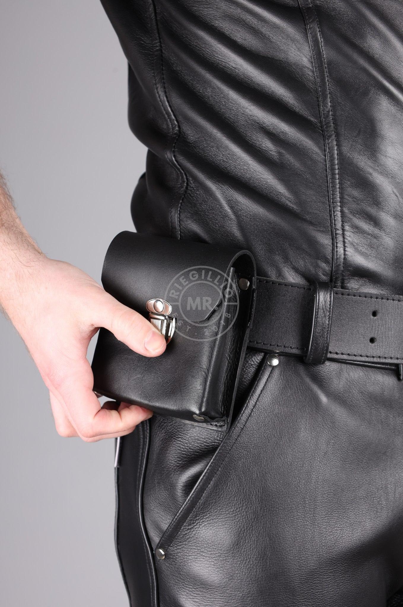 Black Soft Leather Belt Bag - Small at MR. Riegillio