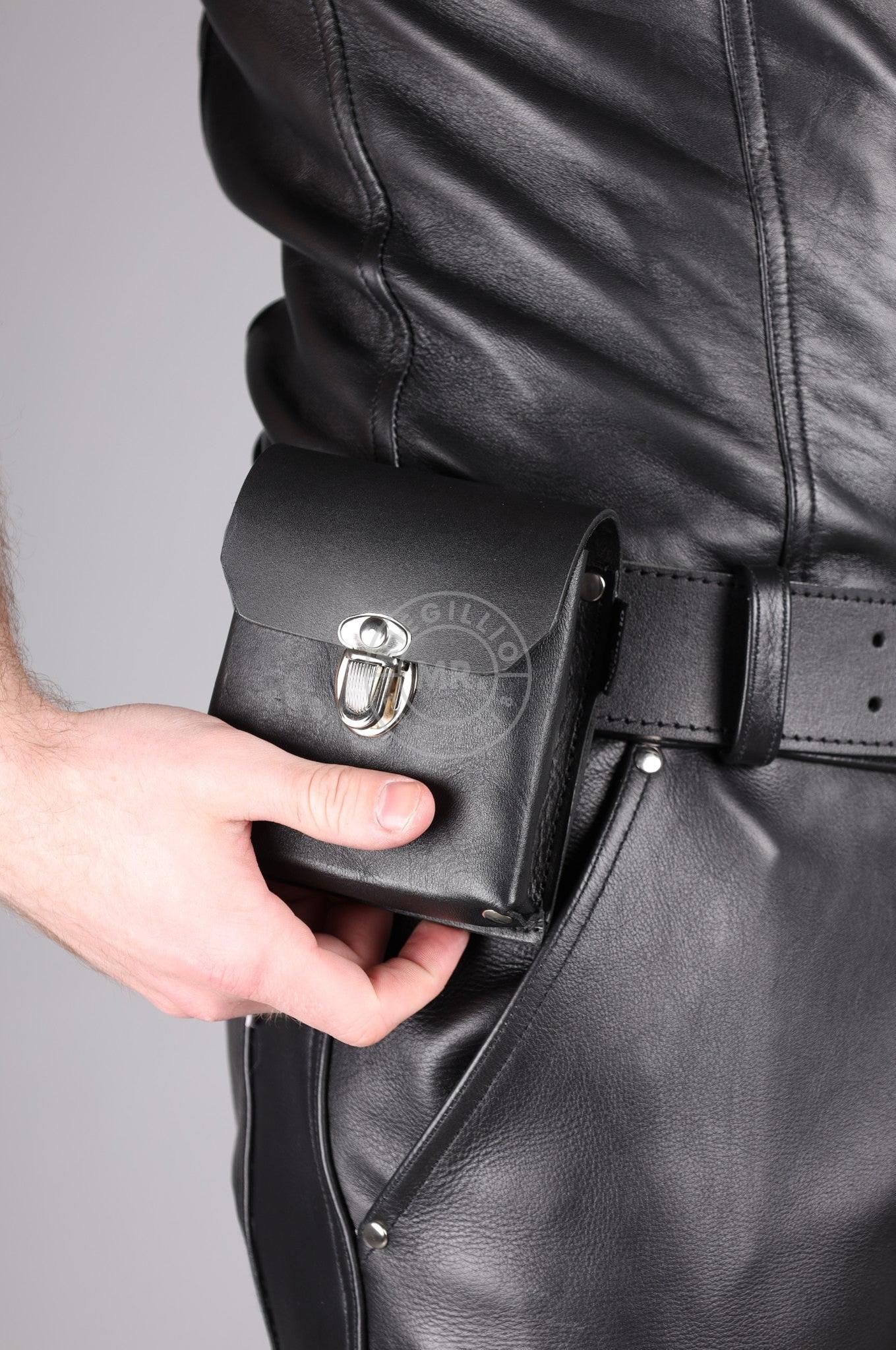 Black Soft Leather Belt Bag - Small at MR. Riegillio