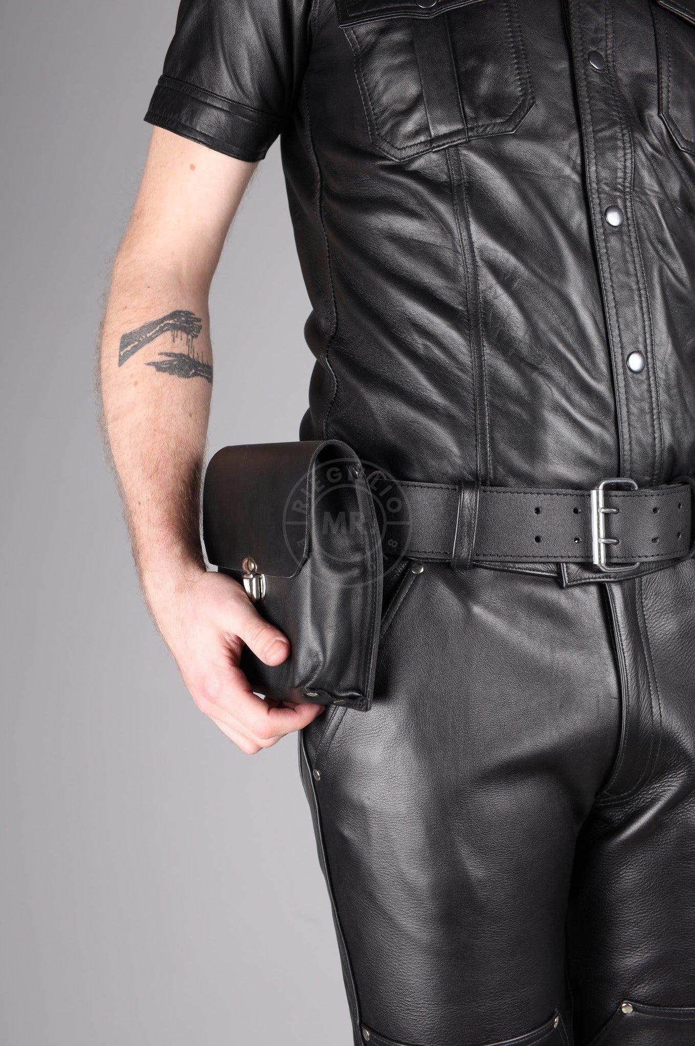 Black Soft Leather Belt Bag - Medium at MR. Riegillio
