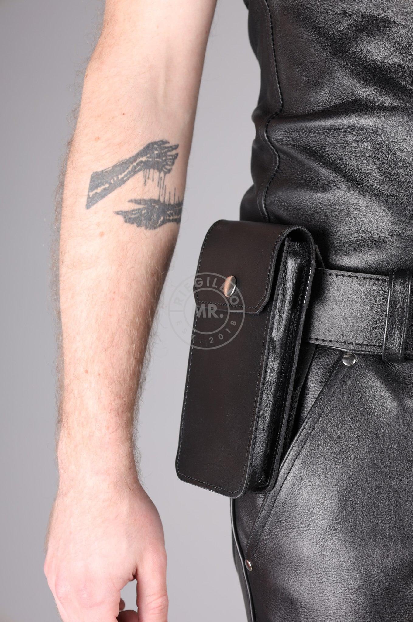 Black Leather Phone Case - Regular at MR. Riegillio
