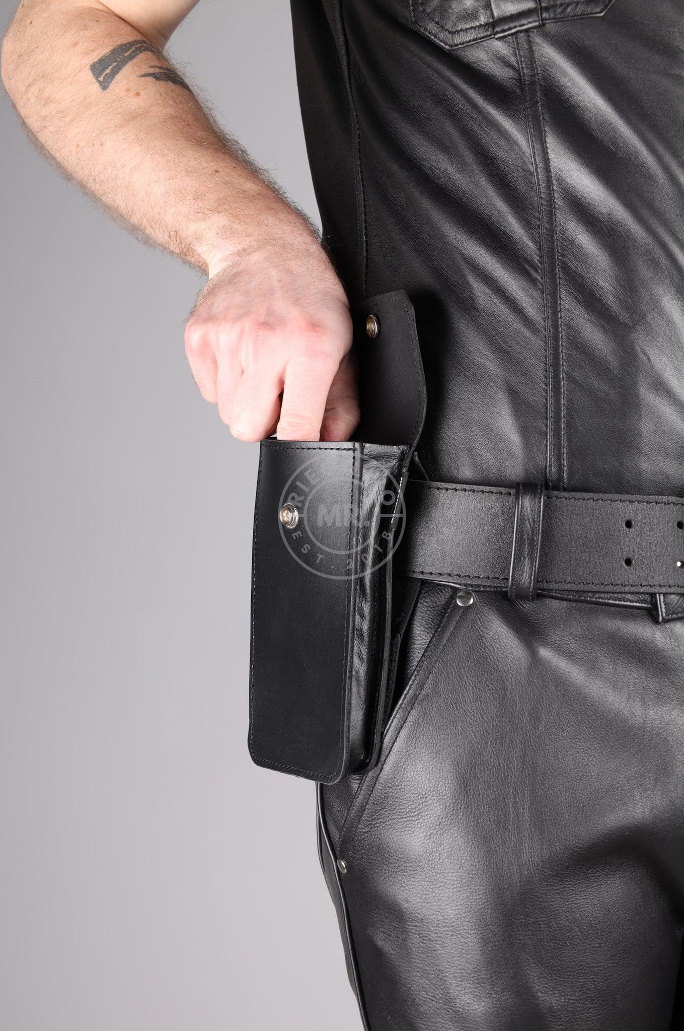 Black Leather Phone Case - Regular at MR. Riegillio