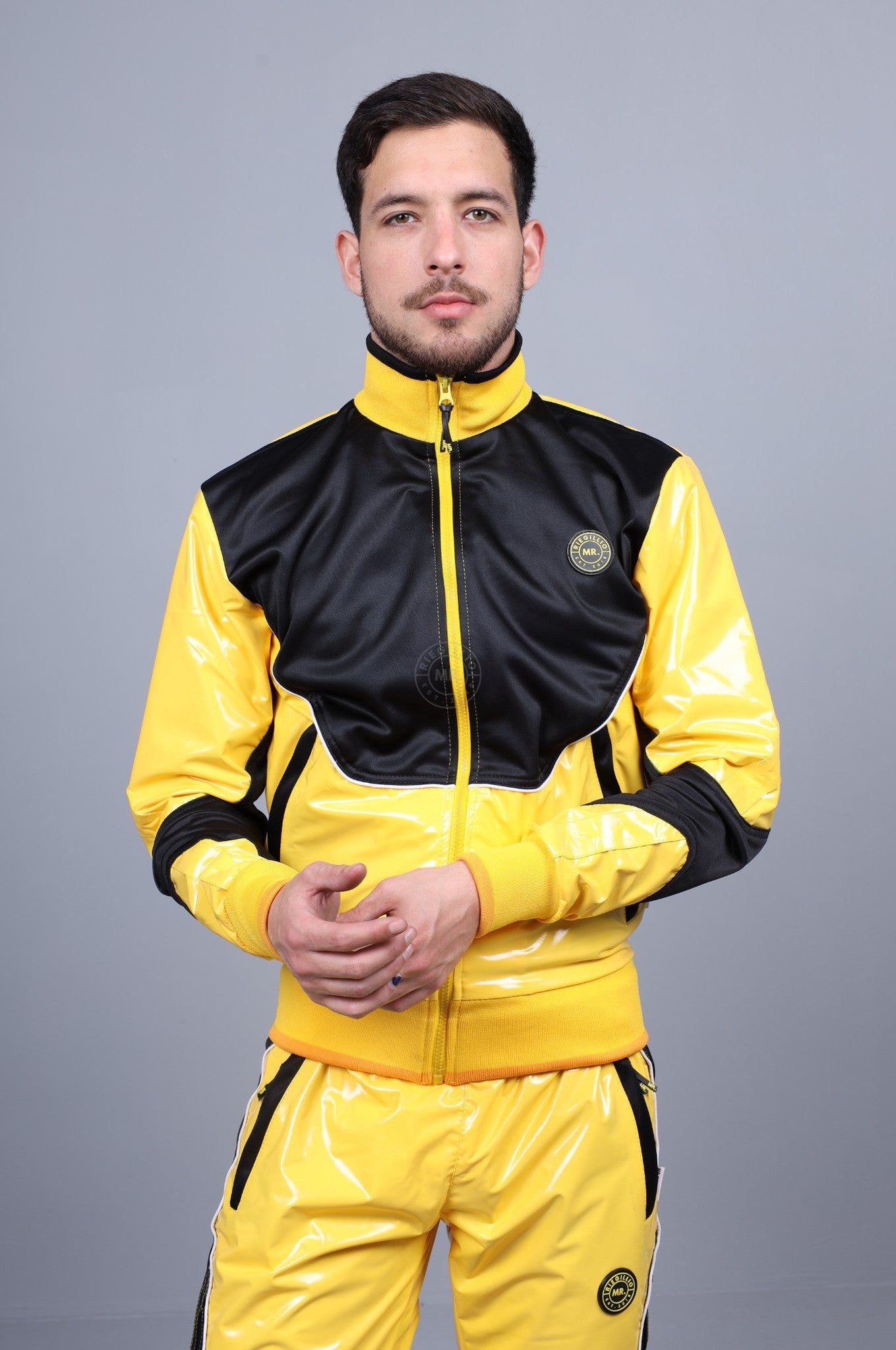 PVC 24 Tracksuit Jacket – Yellow at MR. Riegillio