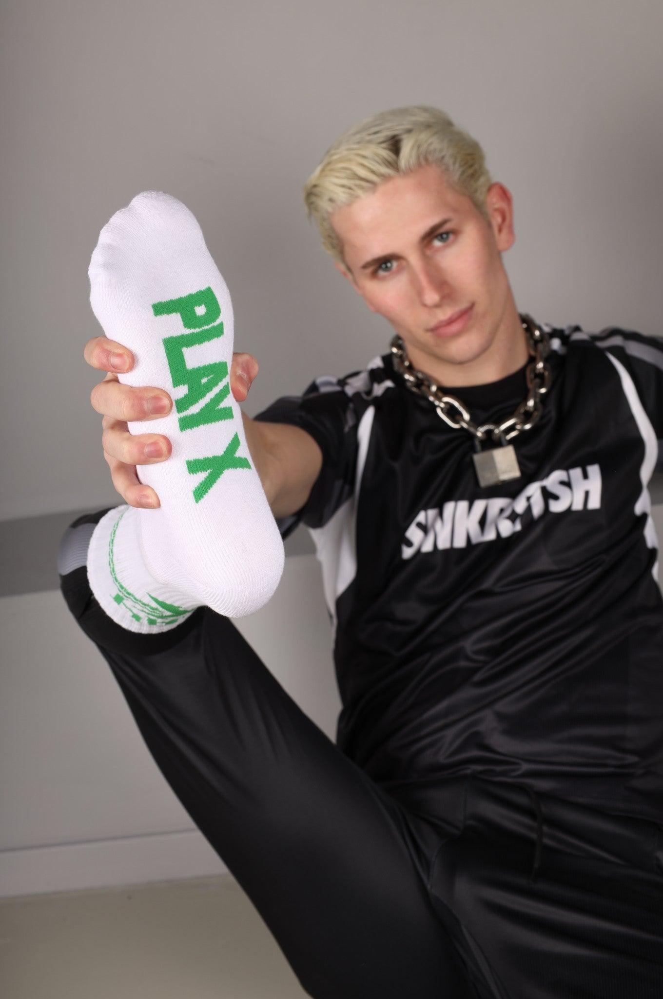 SNKRFTSH PLAY X Socks at MR. Riegillio