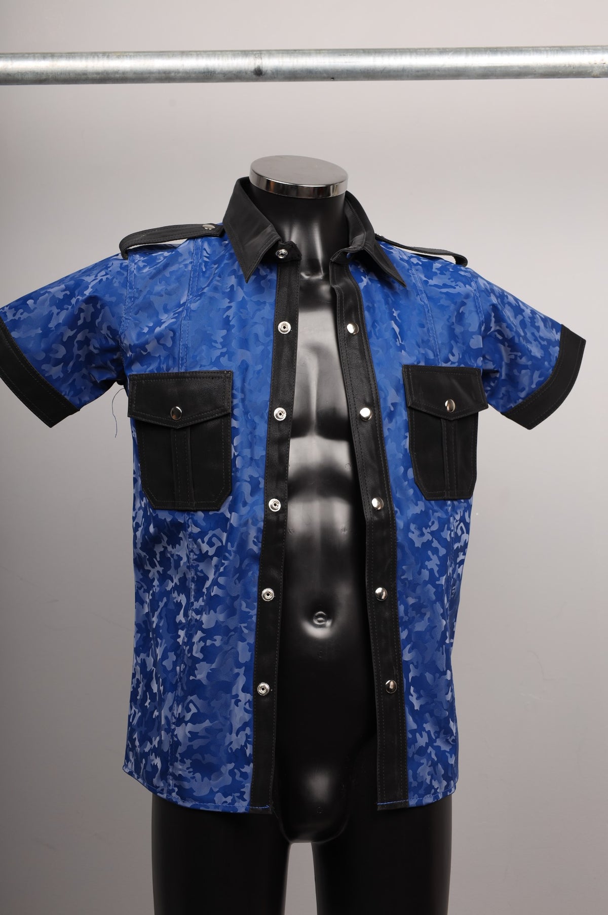 #163 FAUX Leather Shirt