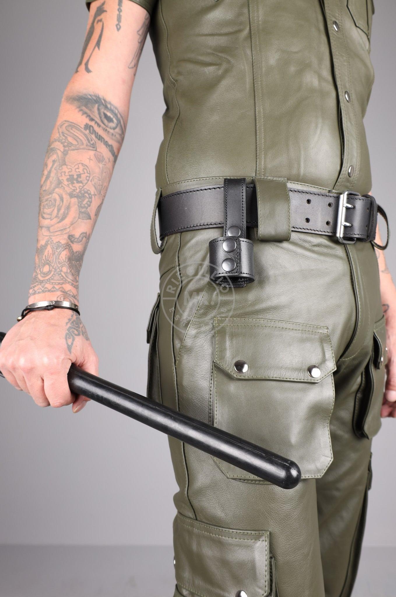 Black Leather Truncheon Holder at MR. Riegillio