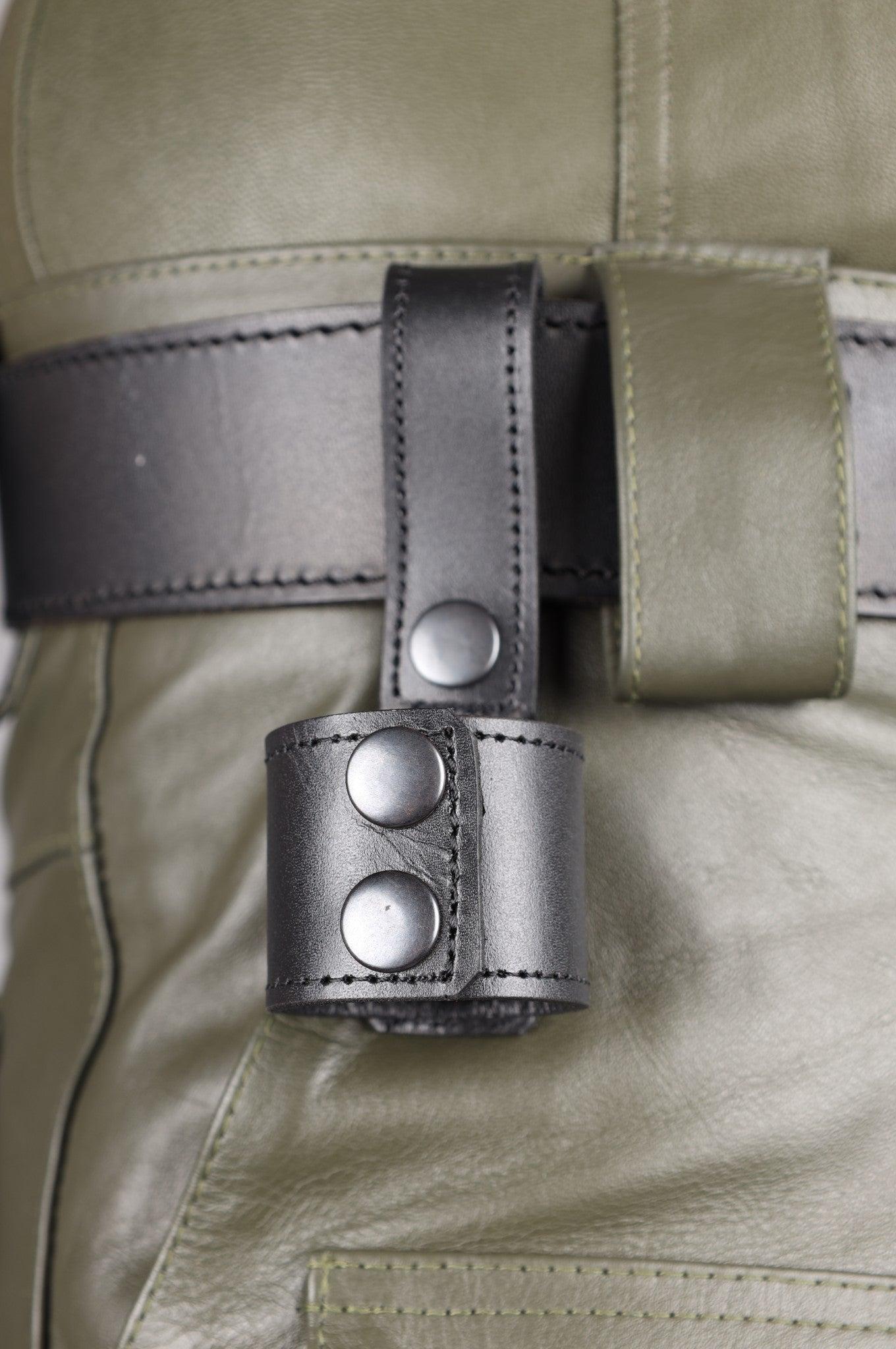Black Leather Truncheon Holder at MR. Riegillio