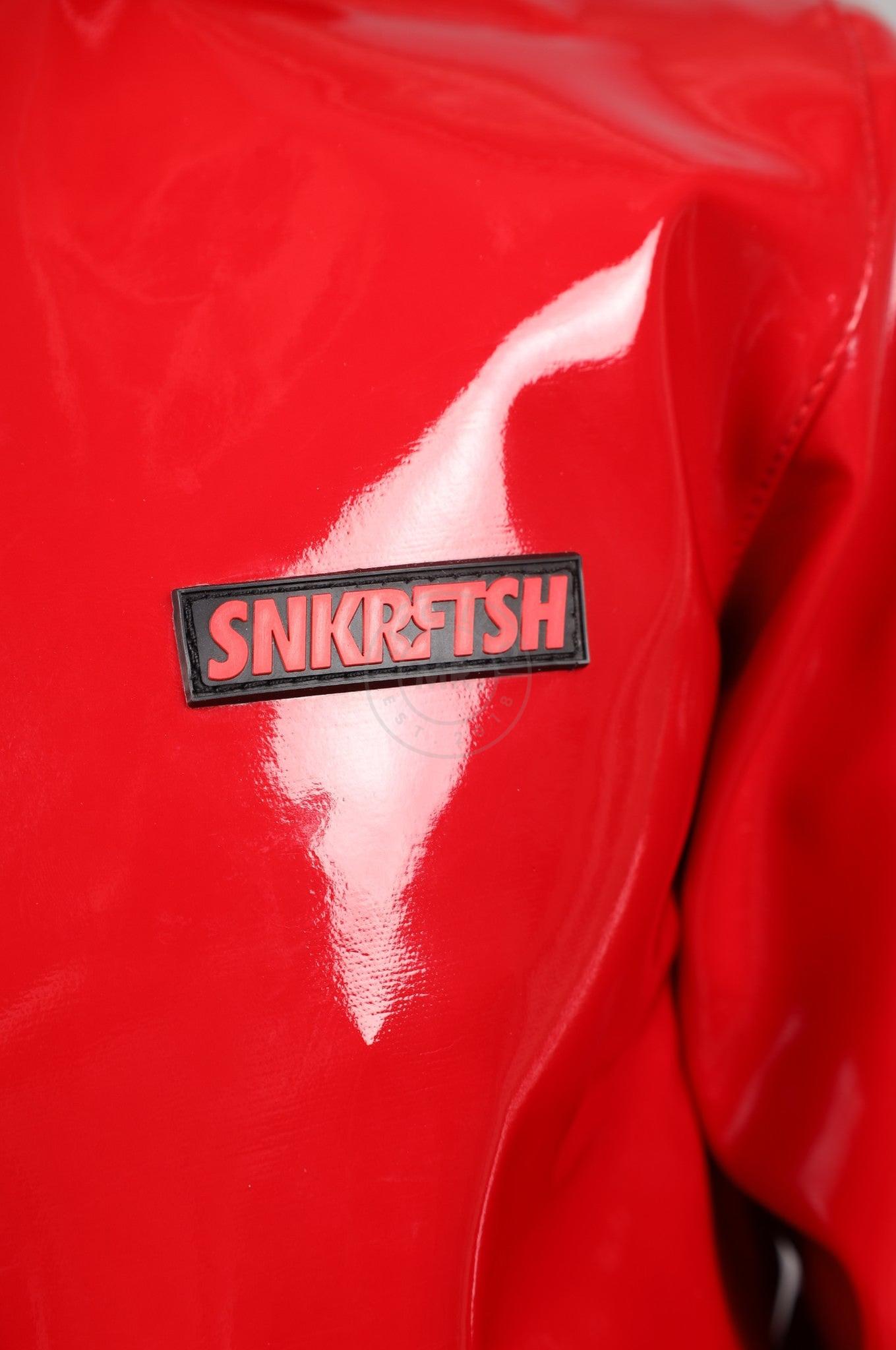 Red PVC Zip Up Hoodie at MR. Riegillio