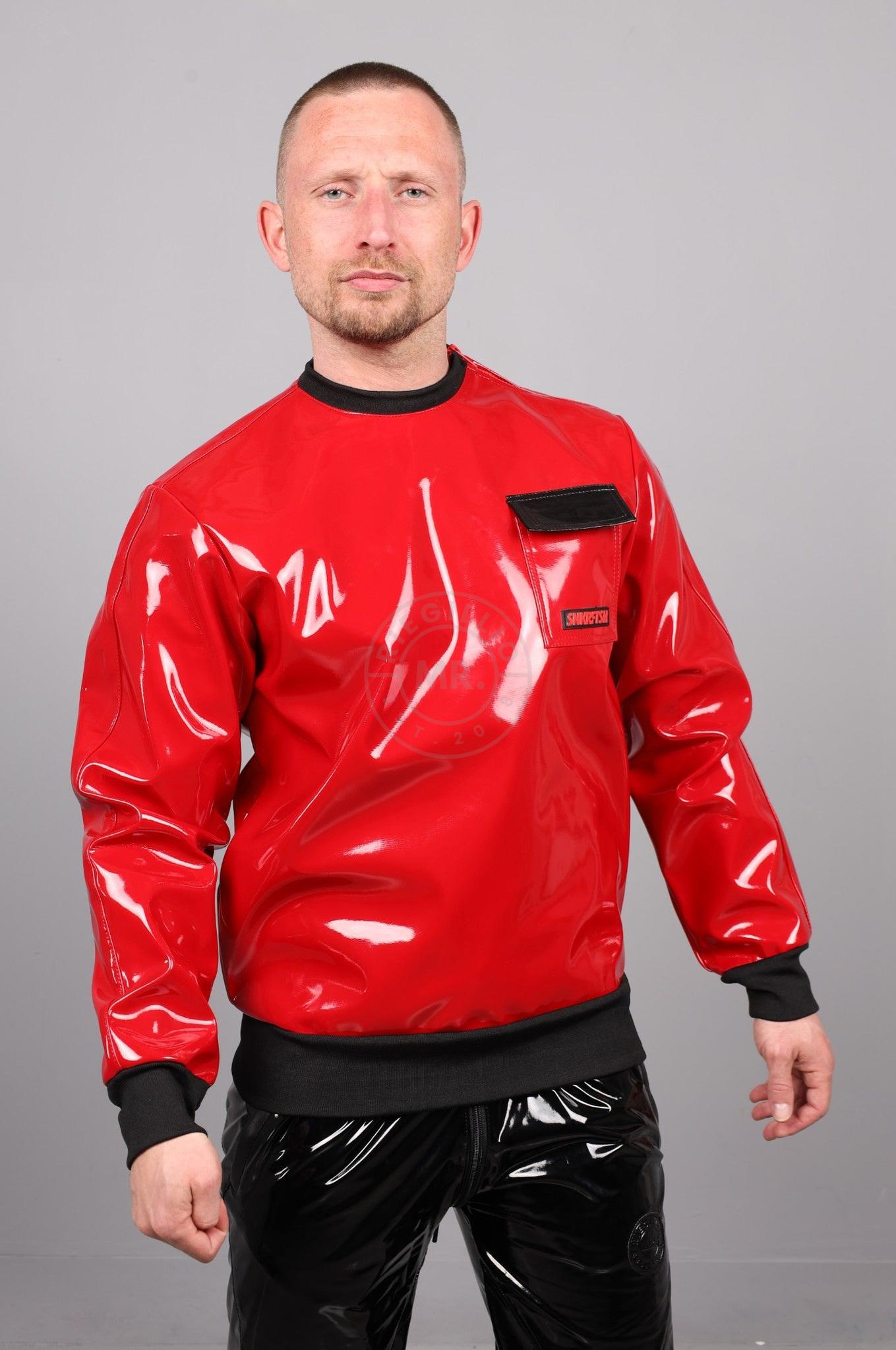 SNKRFTSH Red PVC Sweater at MR. Riegillio