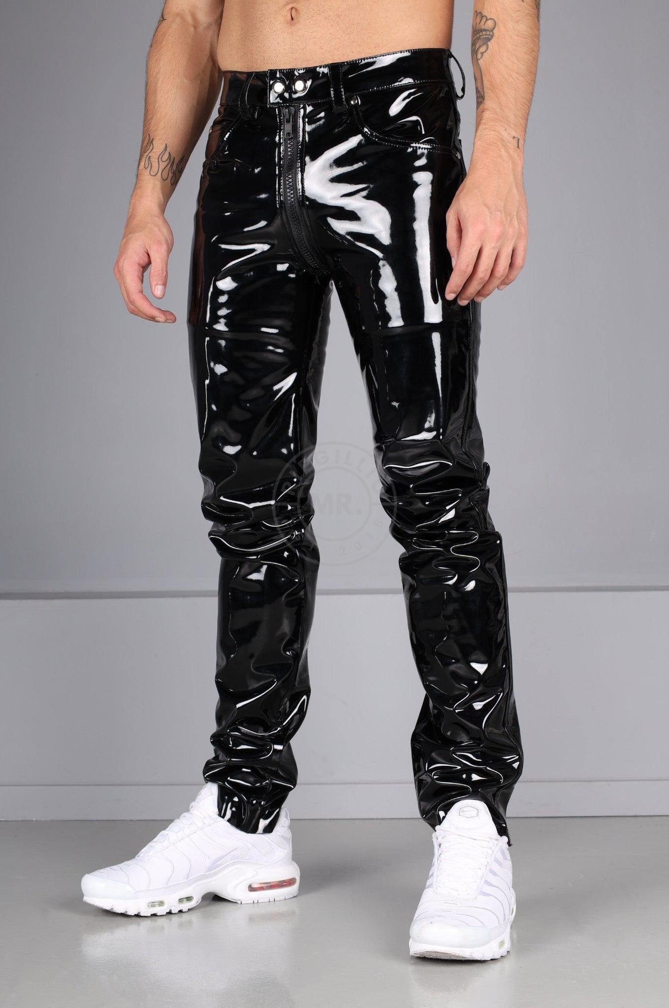 Zip Black Vinyl Pant Buy Men's Shiny Black Vinyl Pants By Tripp