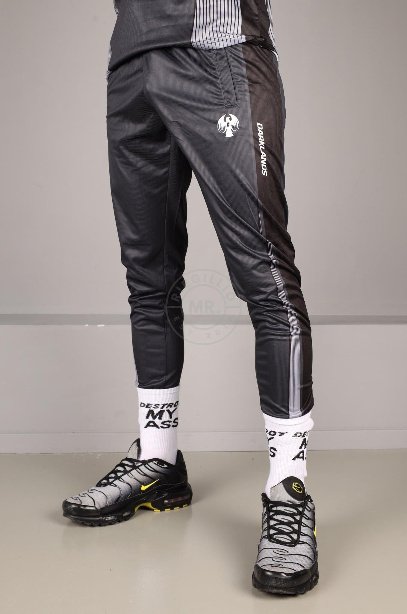 SNKRFTSH x DARKLANDS Sports Pants at MR. Riegillio